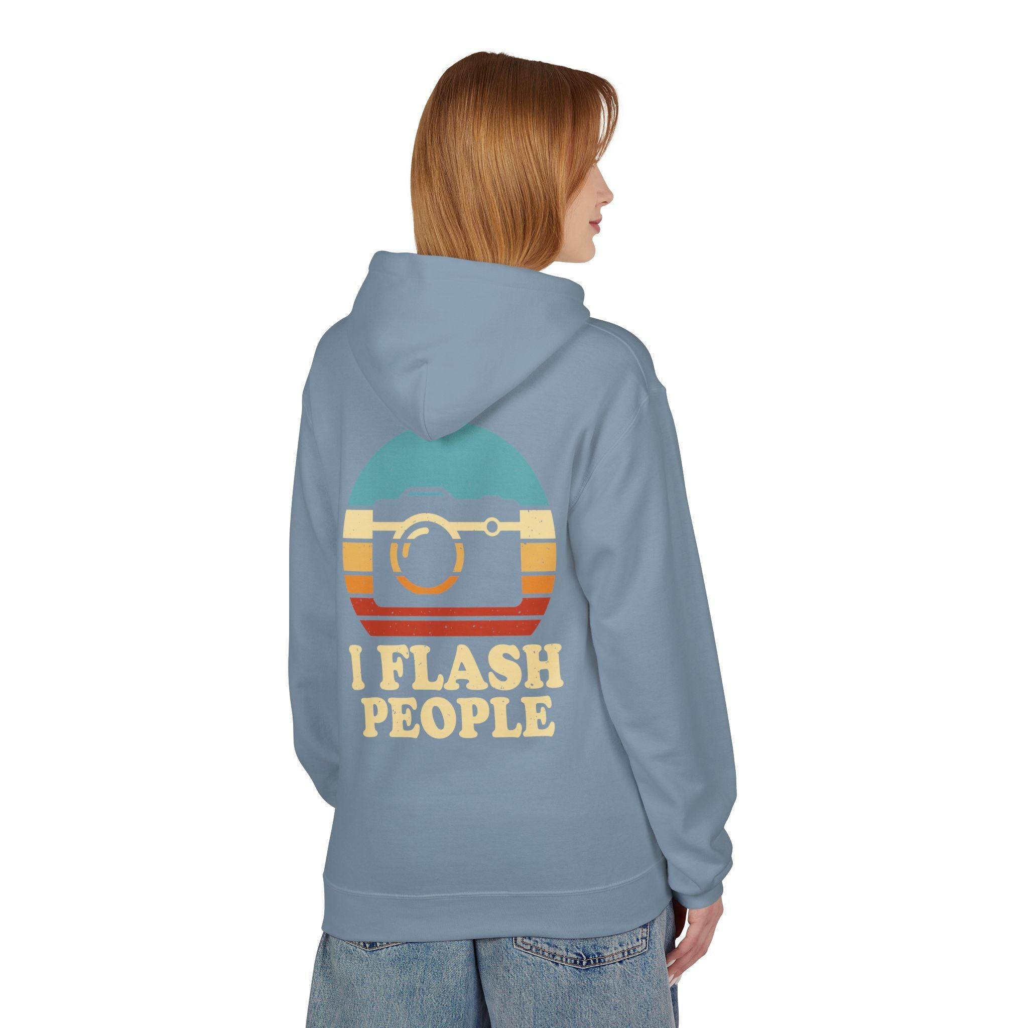 "I Flash People" Photography Enthusiast Fleece Hoodie - Stylish & Cozy Comfort