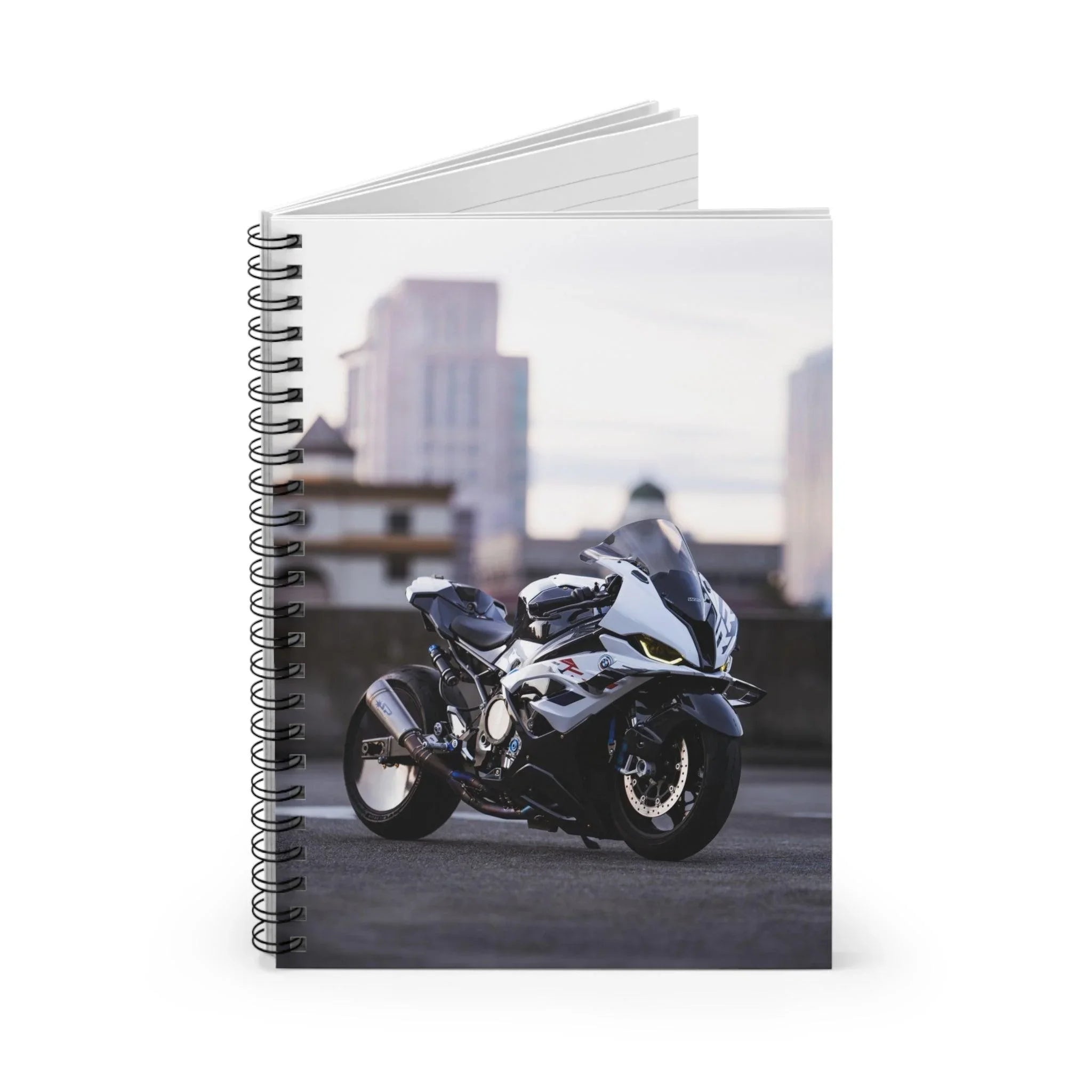 BMW S1000RR Drag Spec Motorcycle Spiral Notebook #019 - Throttle Designs