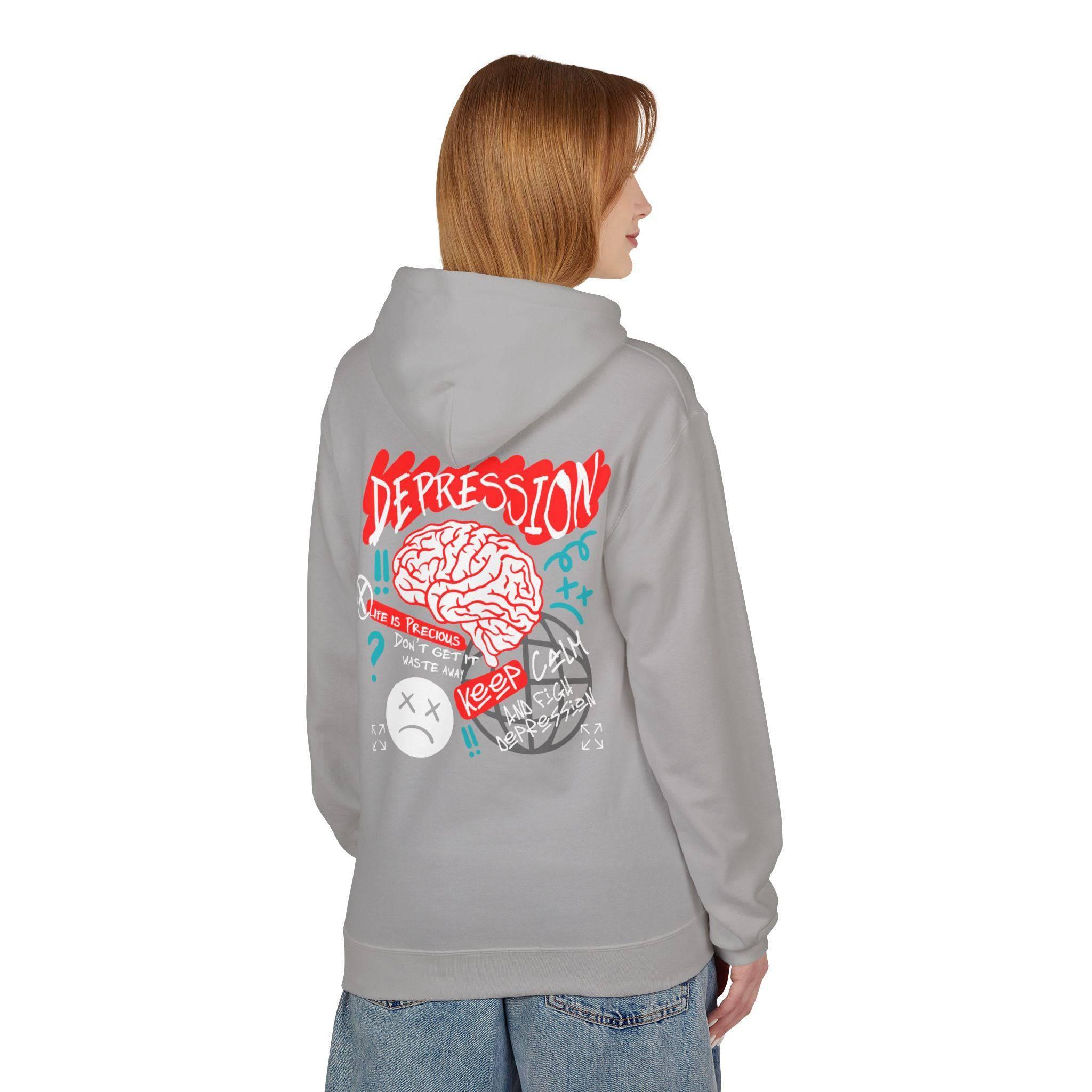 Empower Your Style: Fight Depression Fleece Hoodie for Ultimate Comfort