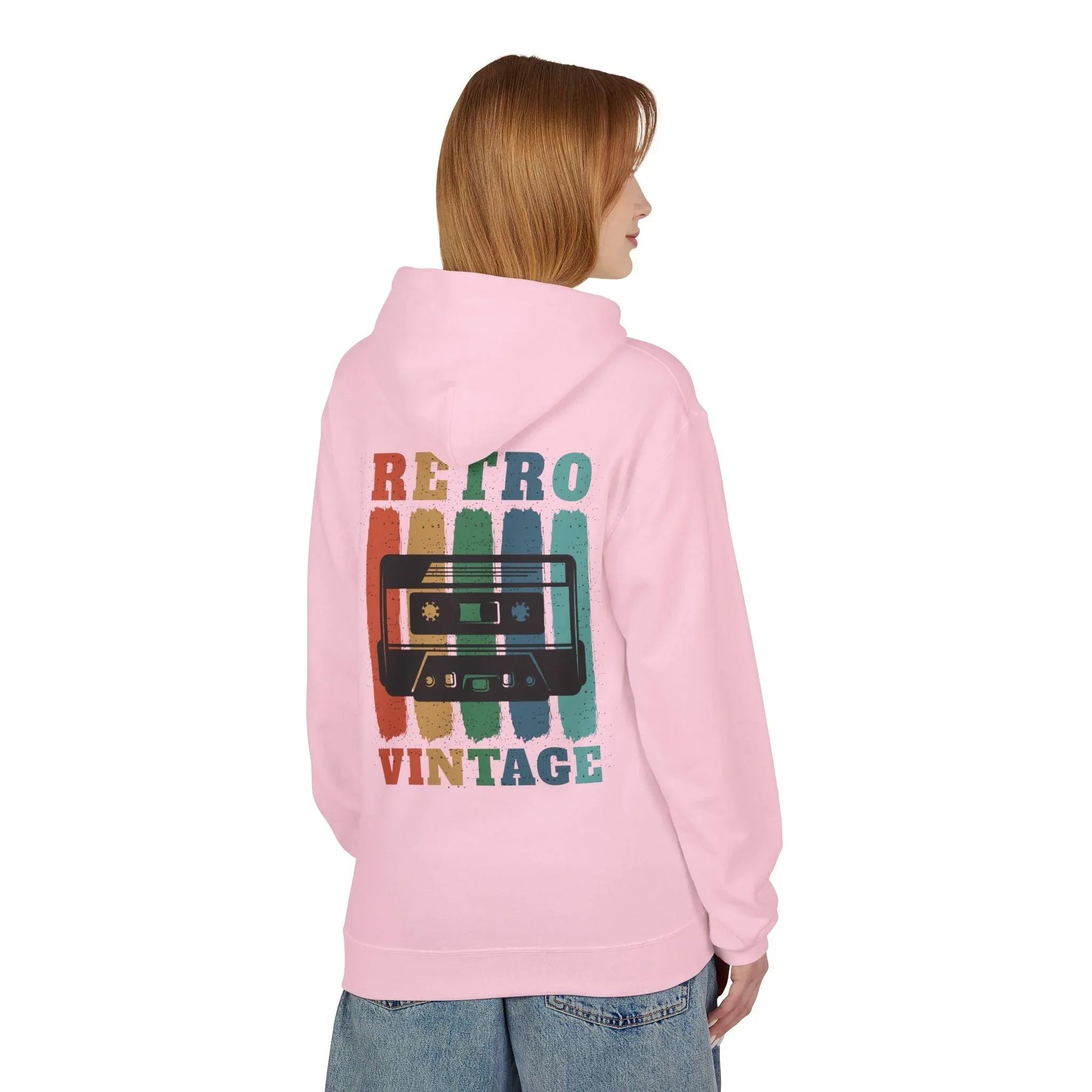 Cozy Retro Vibes: Premium Vintage Cassette Fleece Hoodie
