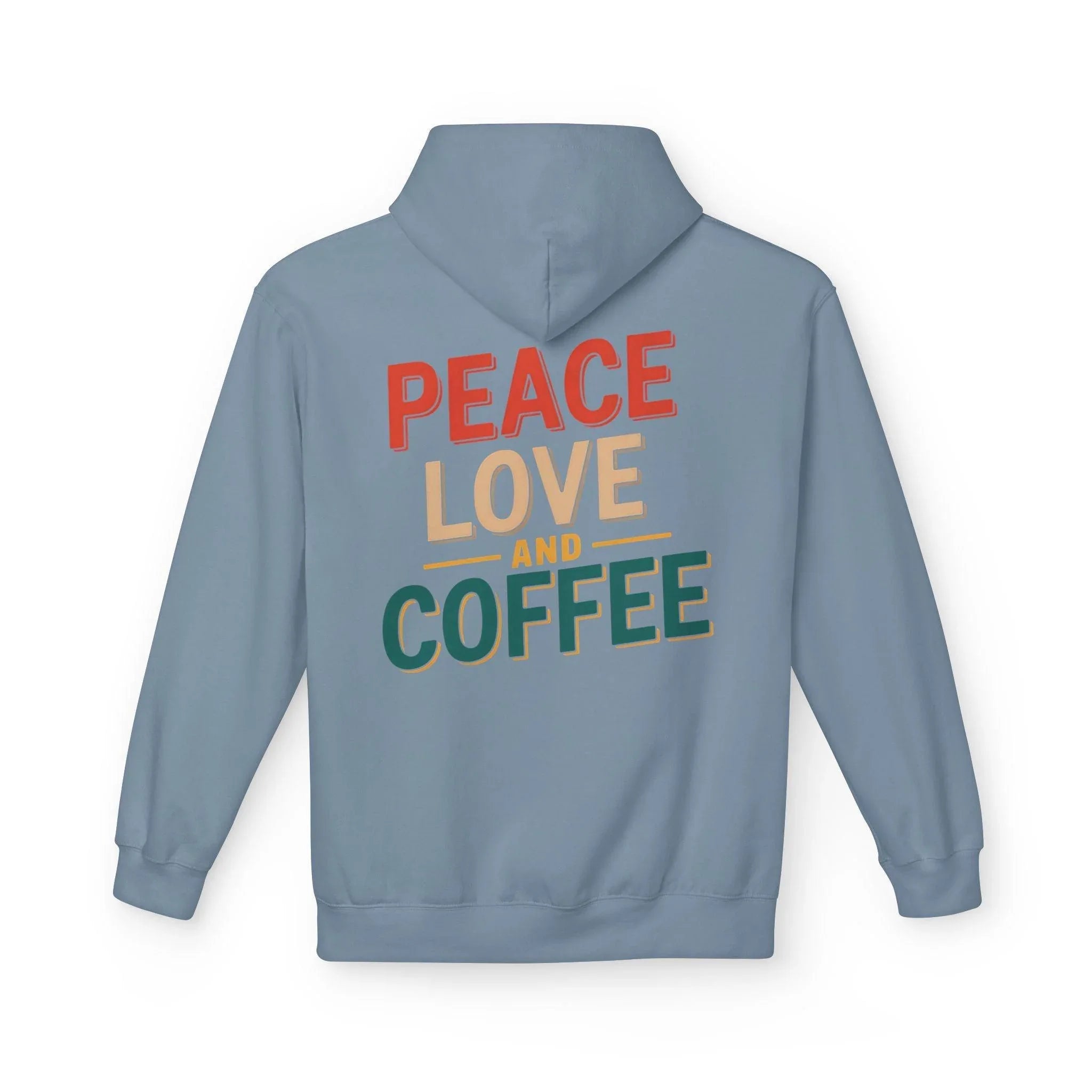 Cozy Coffee Vibes: Ultimate Peace, Love & Comfort Fleece Hoodie