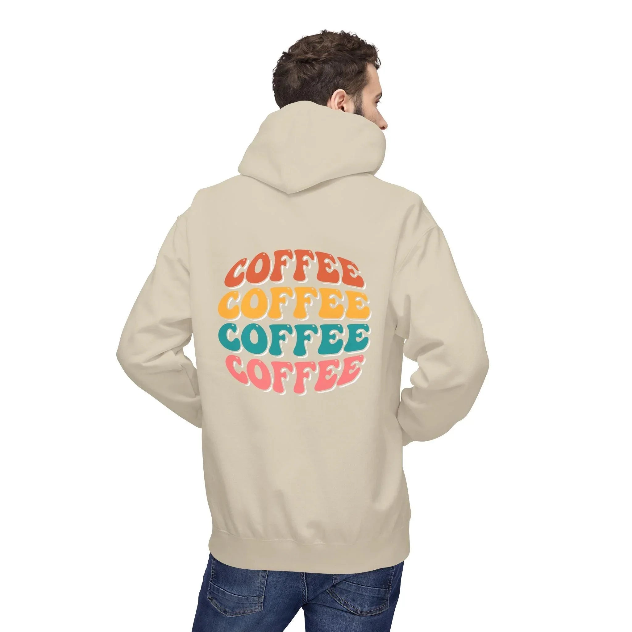 Cozy Chic Groovy Coffee Fleece Hoodie for Ultimate Comfort