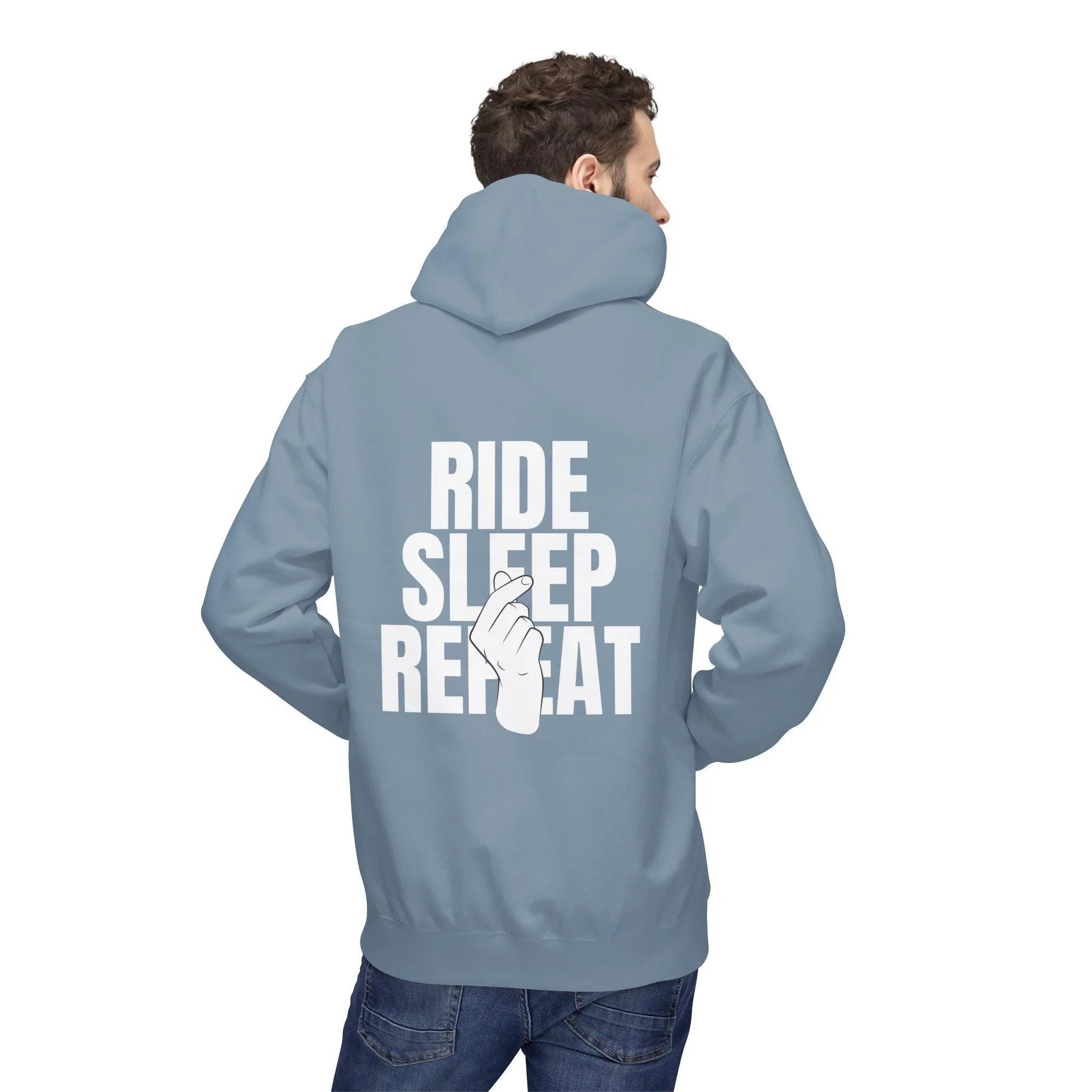 Cozy Comfort "Ride, Sleep, Repeat" Fleece Hoodie