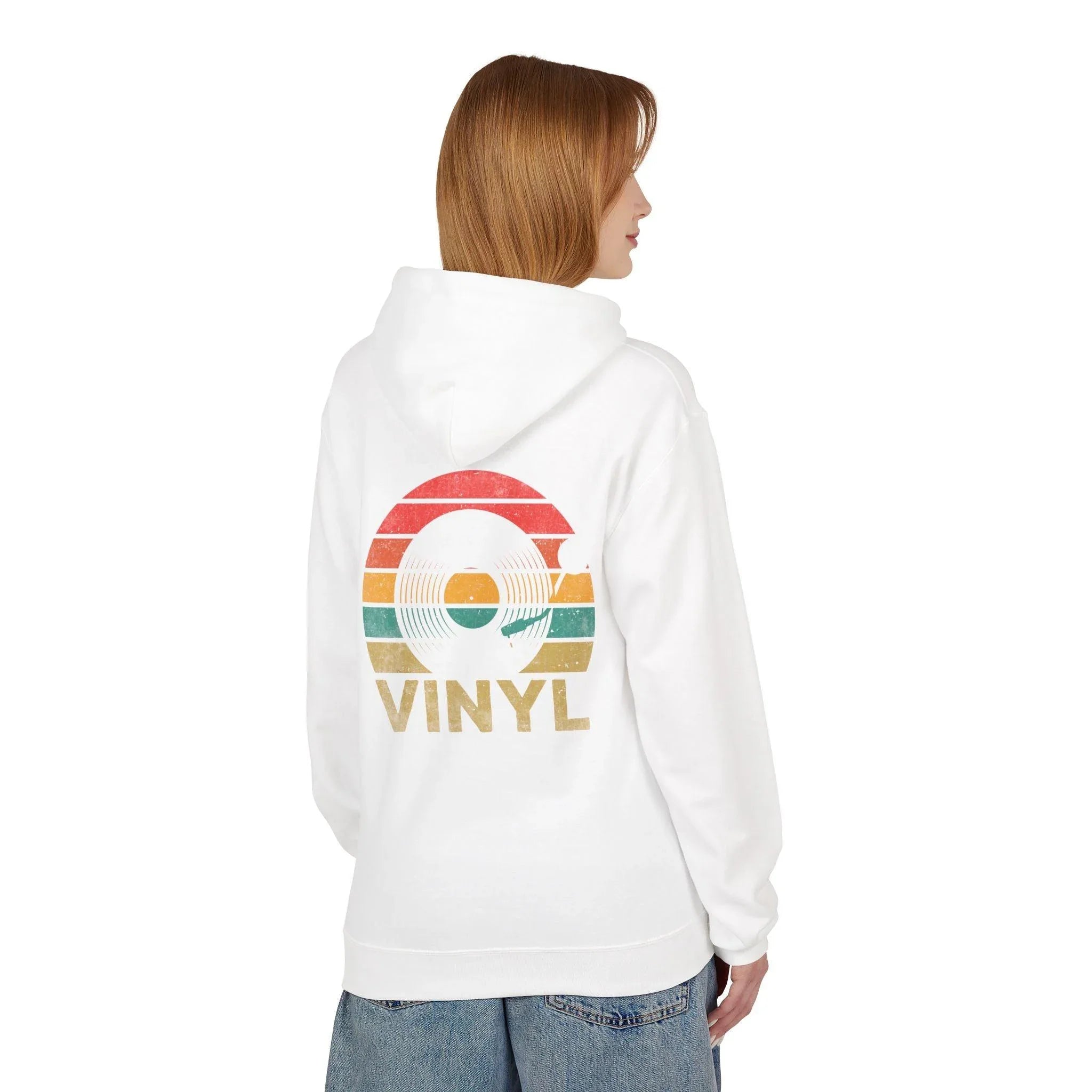 Cozy Vintage Music Vinyl Fleece Hoodie for Ultimate Style and Comfort