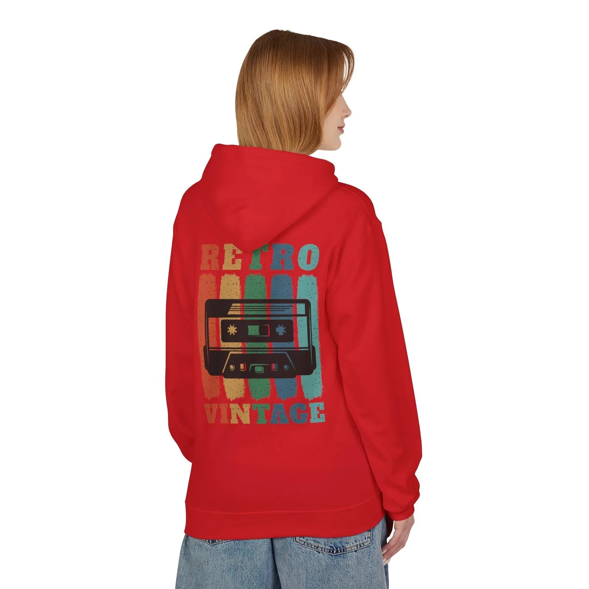 Cozy Retro Vibes: Premium Vintage Cassette Fleece Hoodie