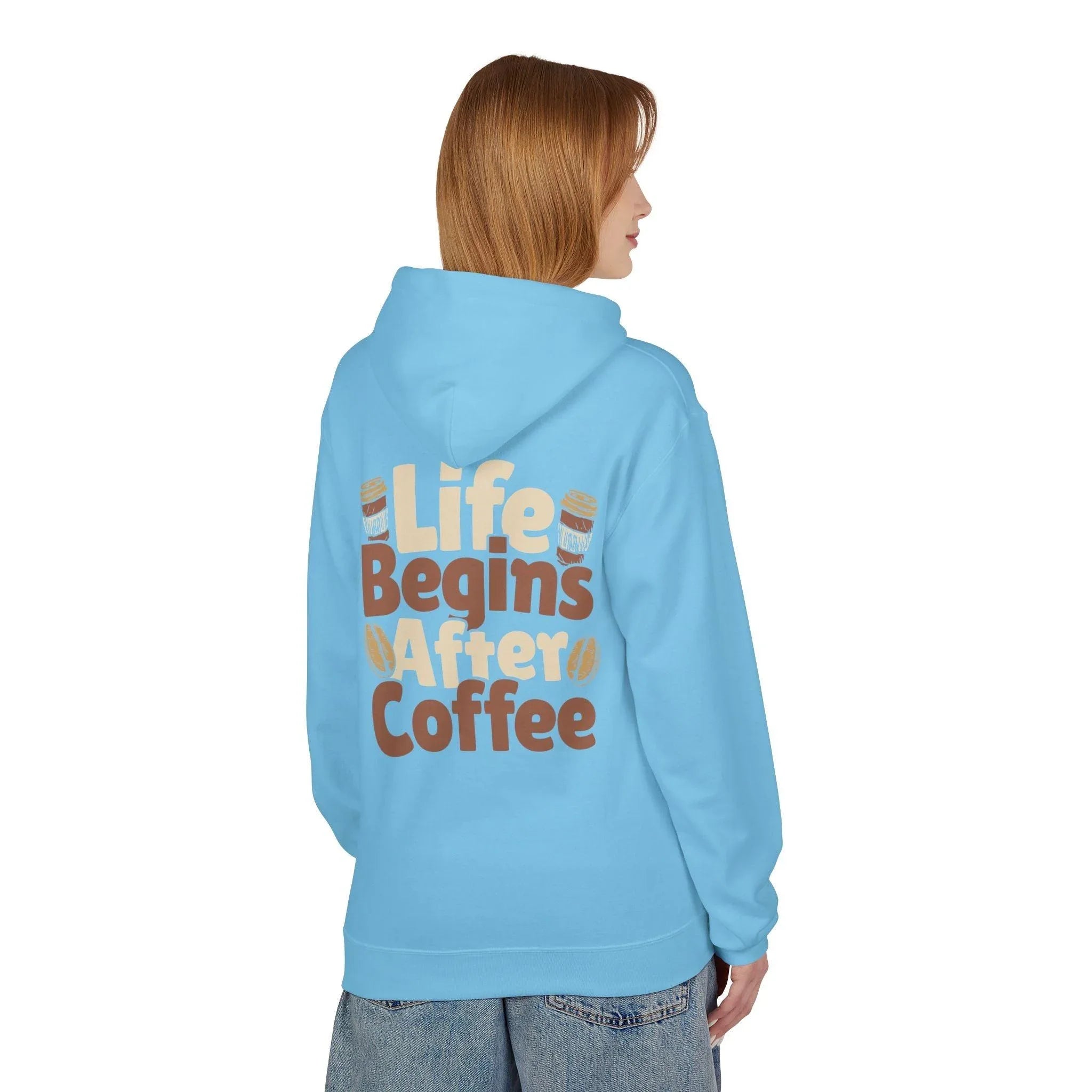 Cozy Life Begins After Coffee Fleece Pullover Hoodie