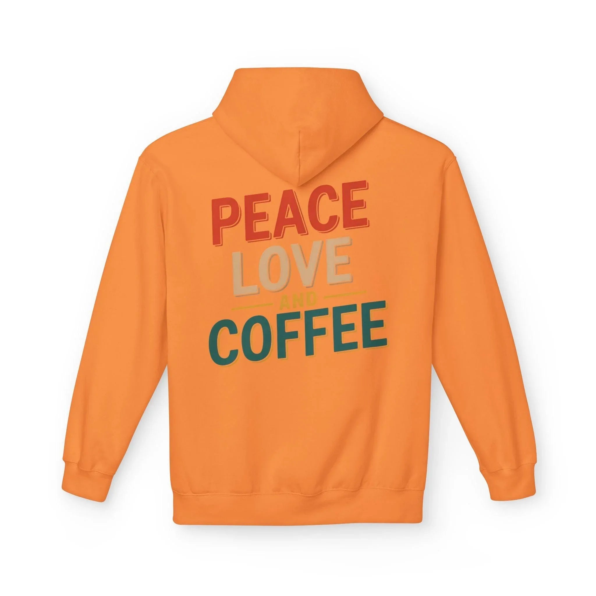 Cozy Coffee Vibes: Ultimate Peace, Love & Comfort Fleece Hoodie