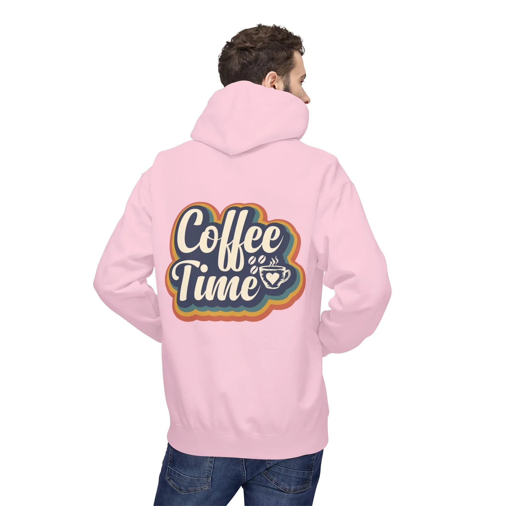 Cozy 'Coffee Time' Fleece Hoodie for Trendy Style and Comfort