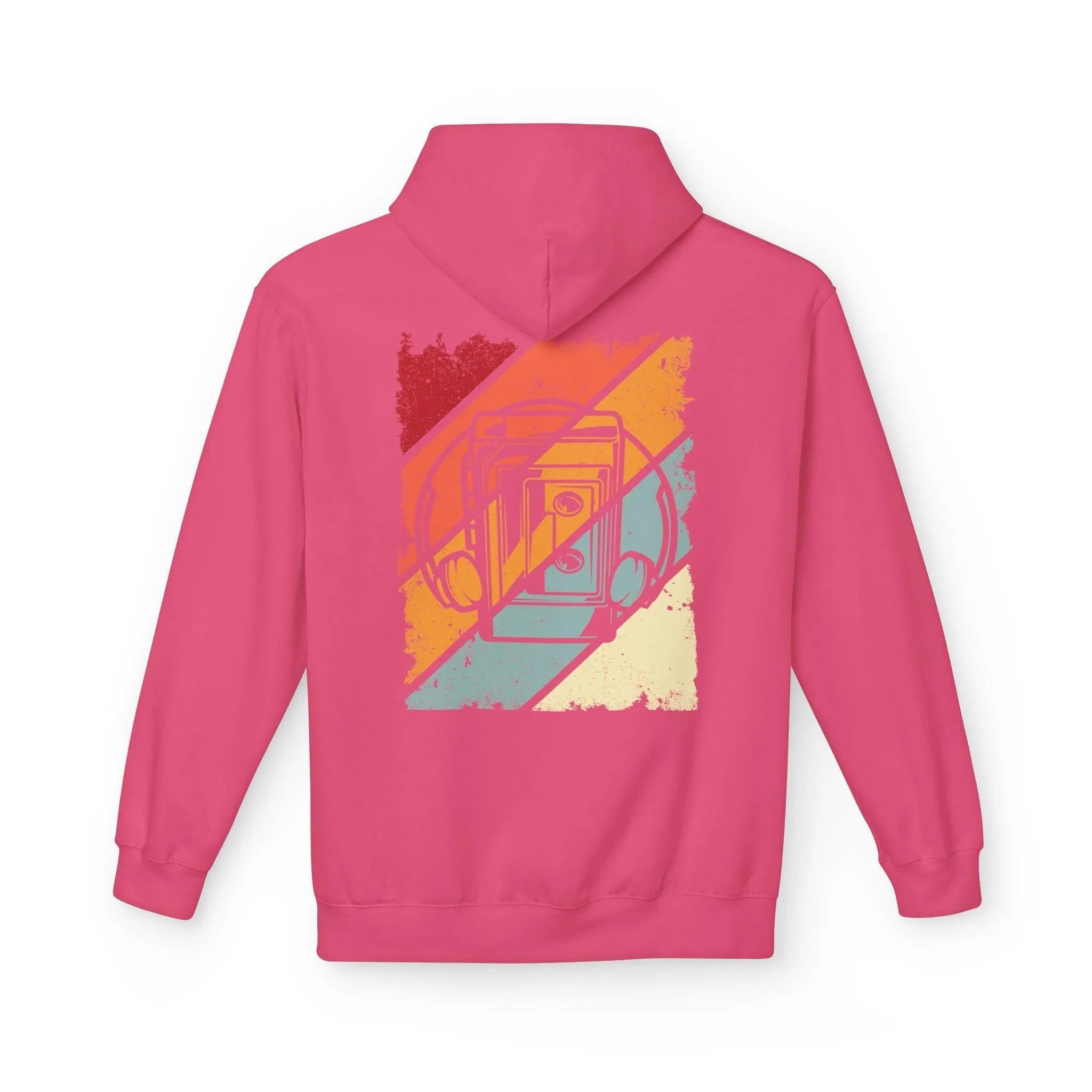 Cozy Vintage Walkman Fleece Hoodie - Stylish Comfort for Cold Days