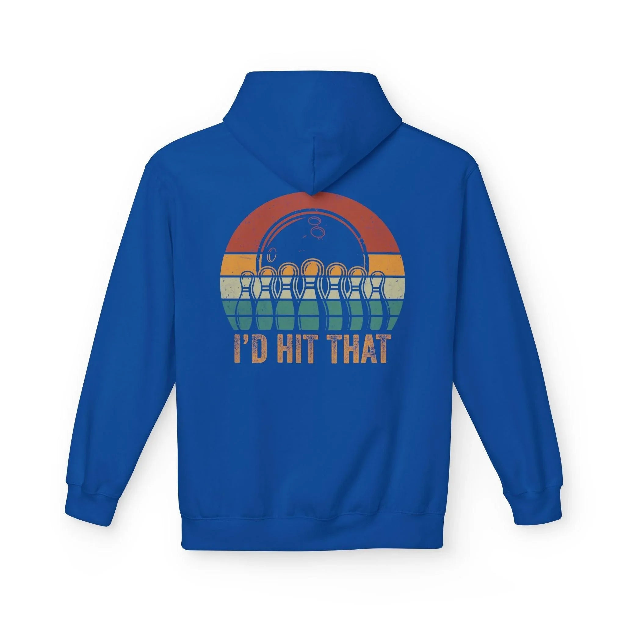"I'd Hit That" Retro Bowling Cozy Fleece Hoodie for Ultimate Comfort