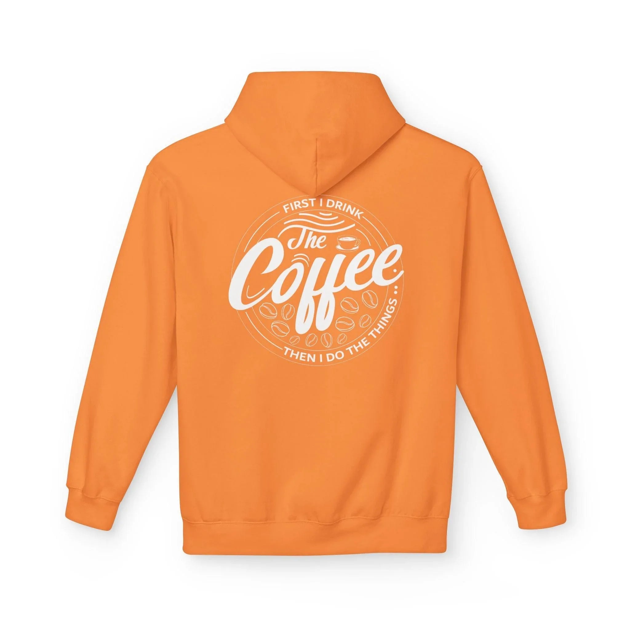 Cozy Up with the "Coffee First" Premium Fleece Hoodie