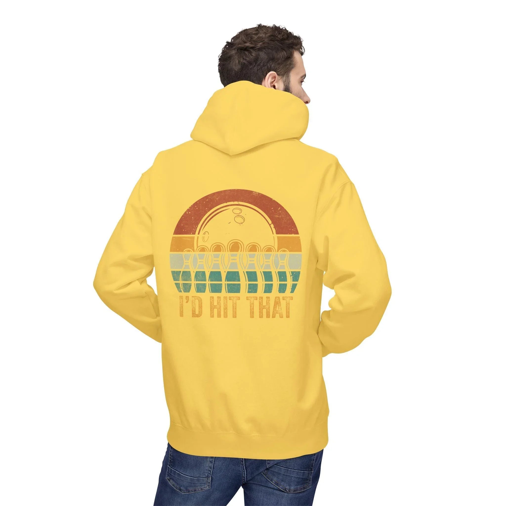 "I'd Hit That" Retro Bowling Cozy Fleece Hoodie for Ultimate Comfort