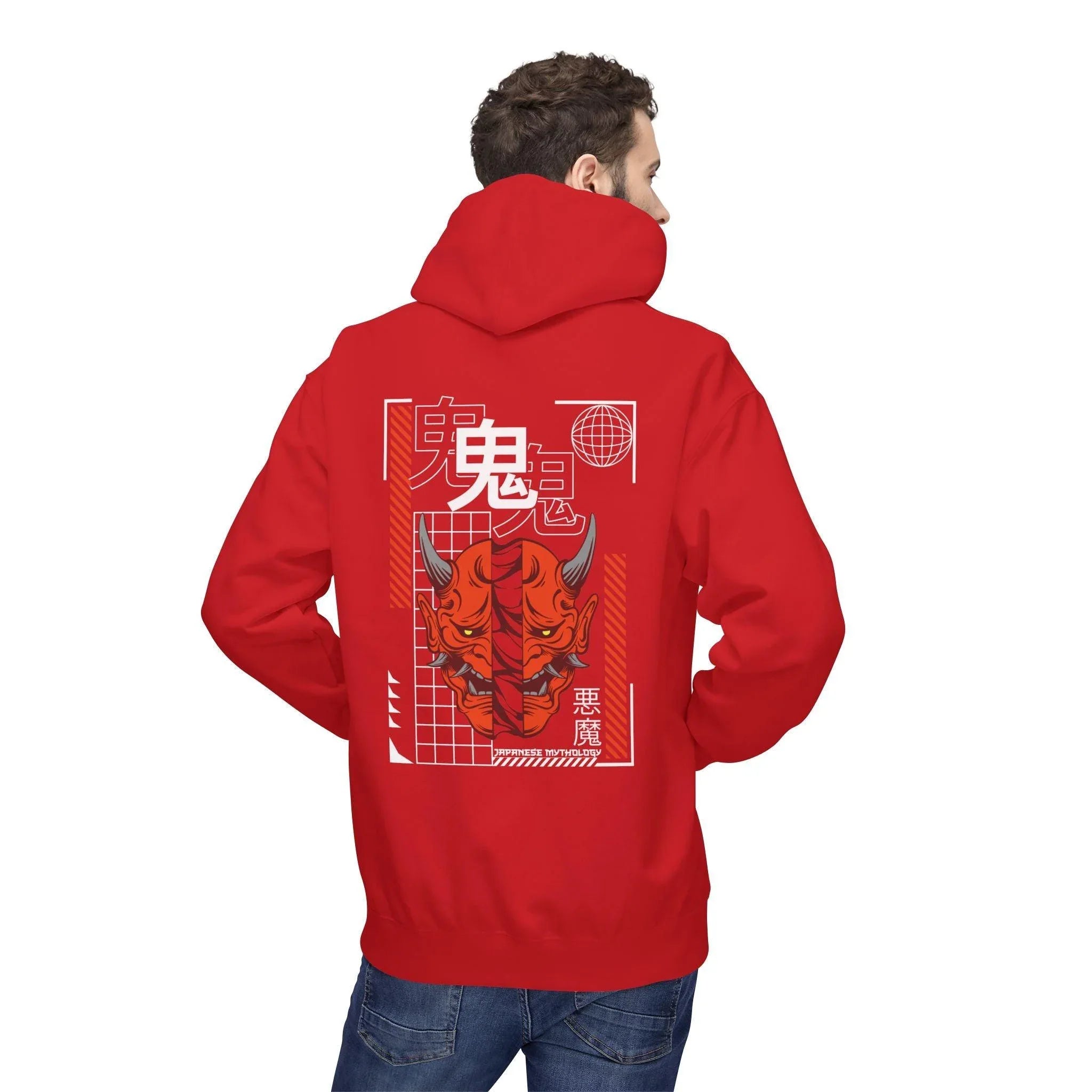 Oni Mask Streetwear Fleece Hoodie - Ultimate Comfort & Unique Style