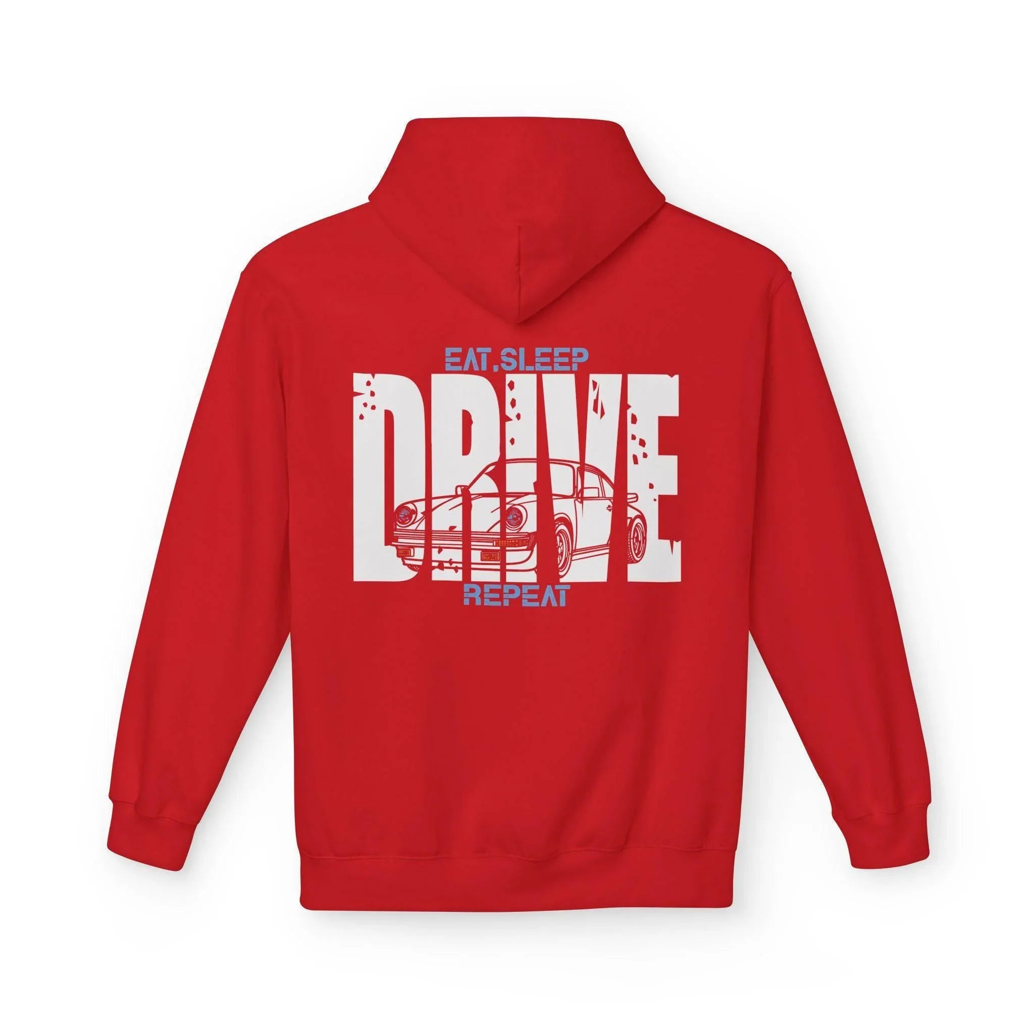Classic Porsche 911 (930) DRIVE Fleece Hoodie for Car Enthusiasts