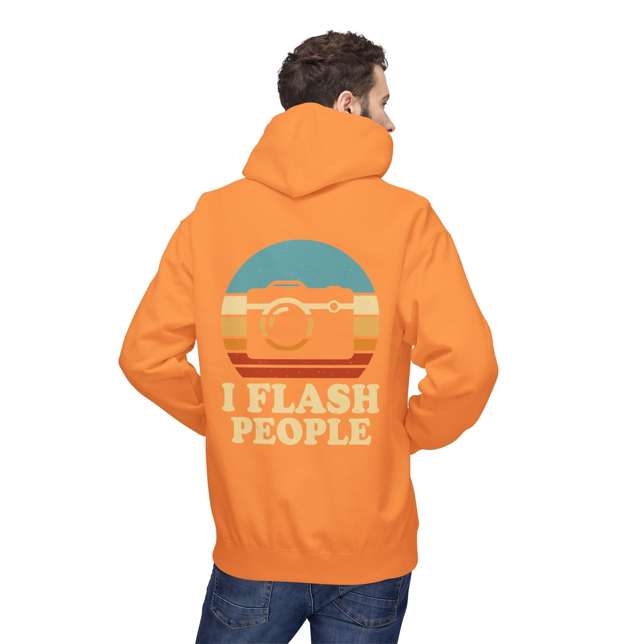 "I Flash People" Photography Enthusiast Fleece Hoodie - Stylish & Cozy Comfort