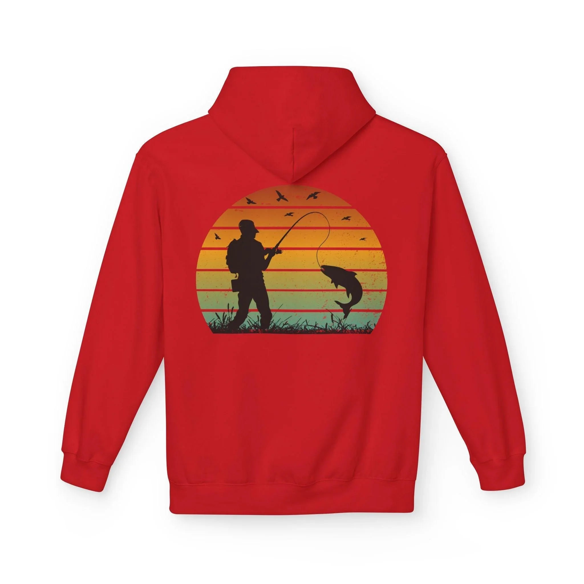 Ultimate Retro Fishing Fleece Hoodie for Comfort and Style