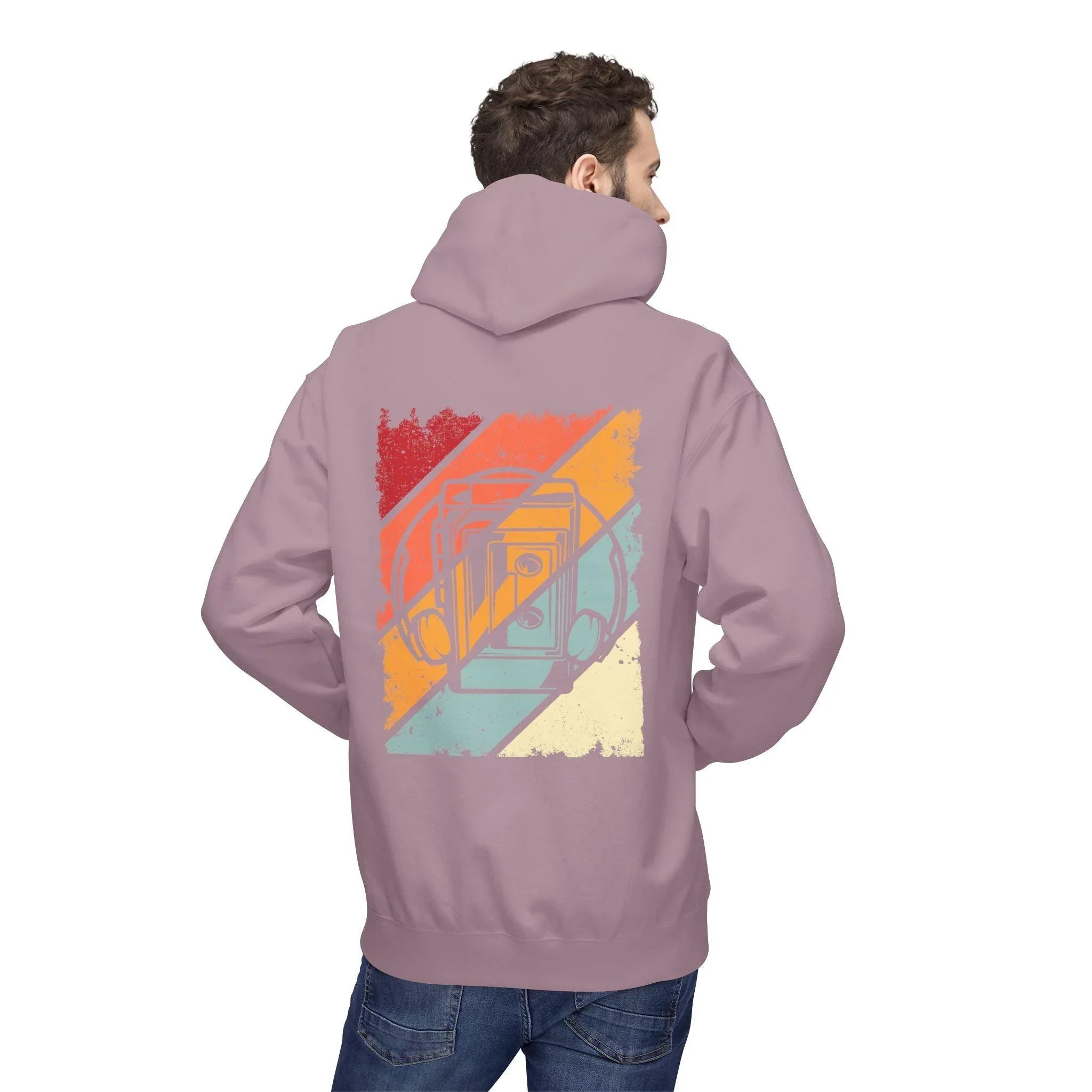 Cozy Vintage Walkman Fleece Hoodie - Stylish Comfort for Cold Days