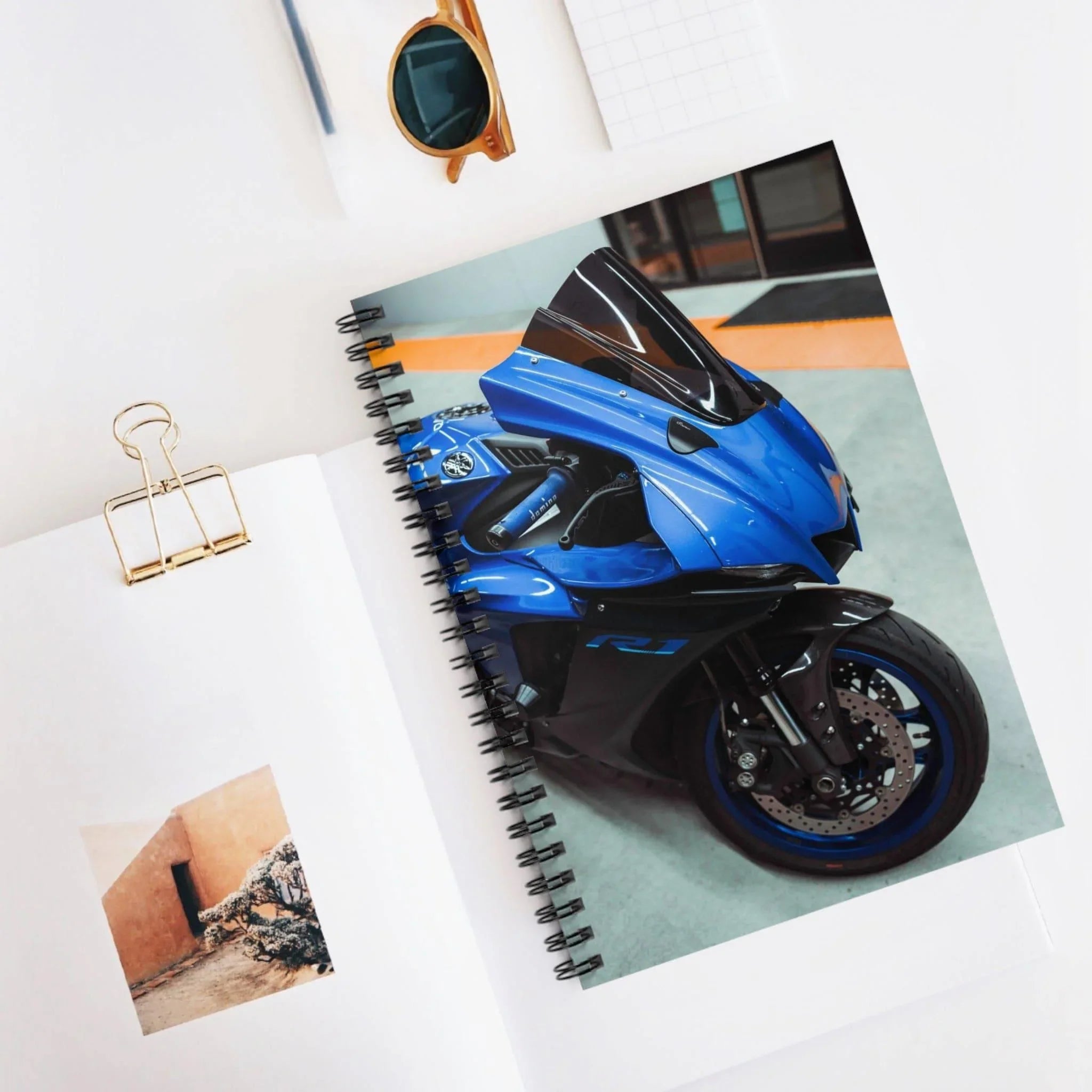 Yamaha R1 Motorcycle Spiral Notebook #028 - Throttle Designs