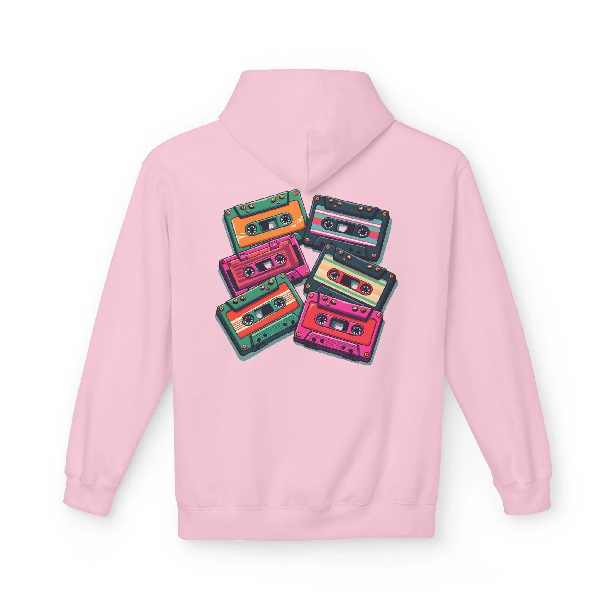 Nostalgic Cassette Tapes Cozy Fleece Hoodie for Ultimate Comfort