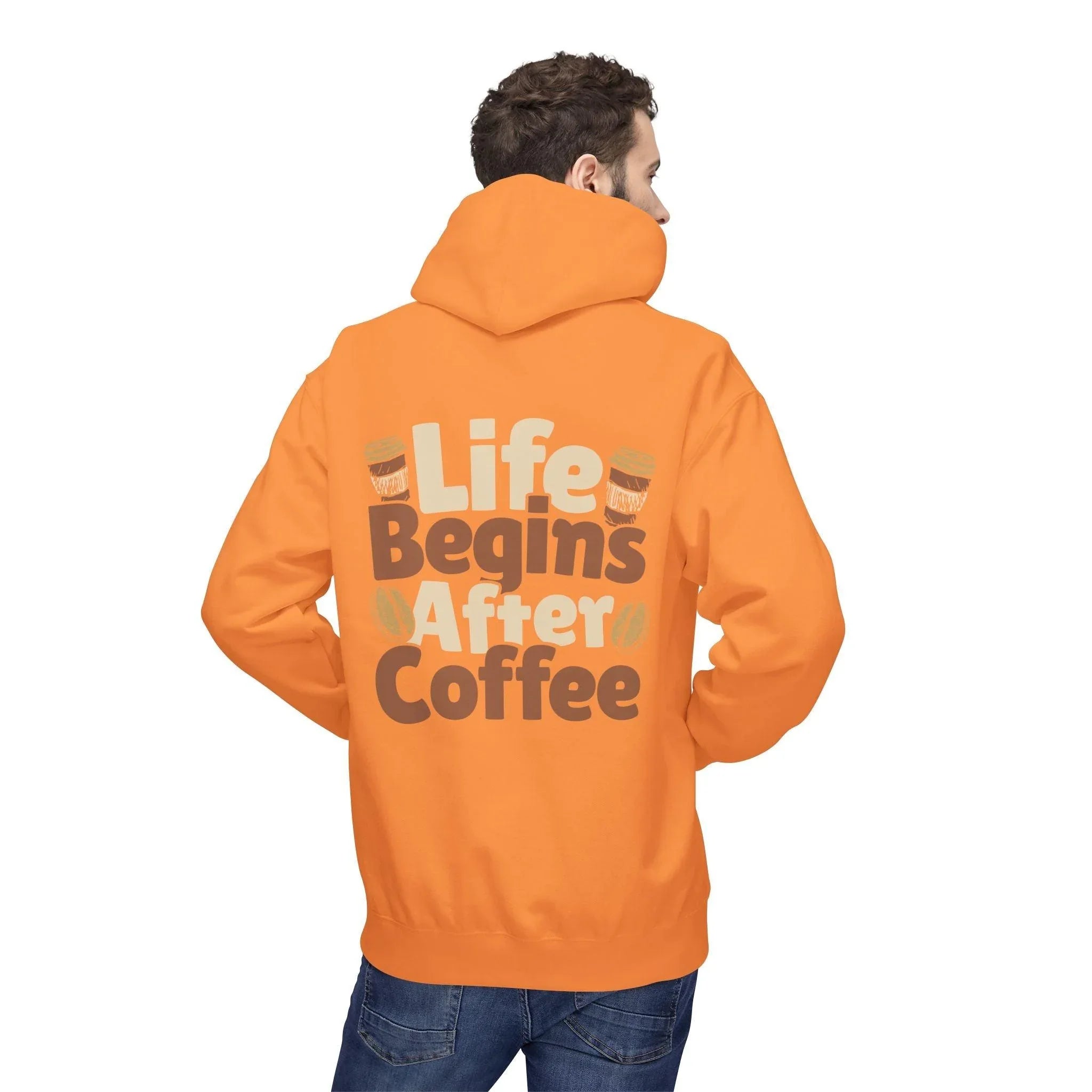 Cozy Life Begins After Coffee Fleece Pullover Hoodie