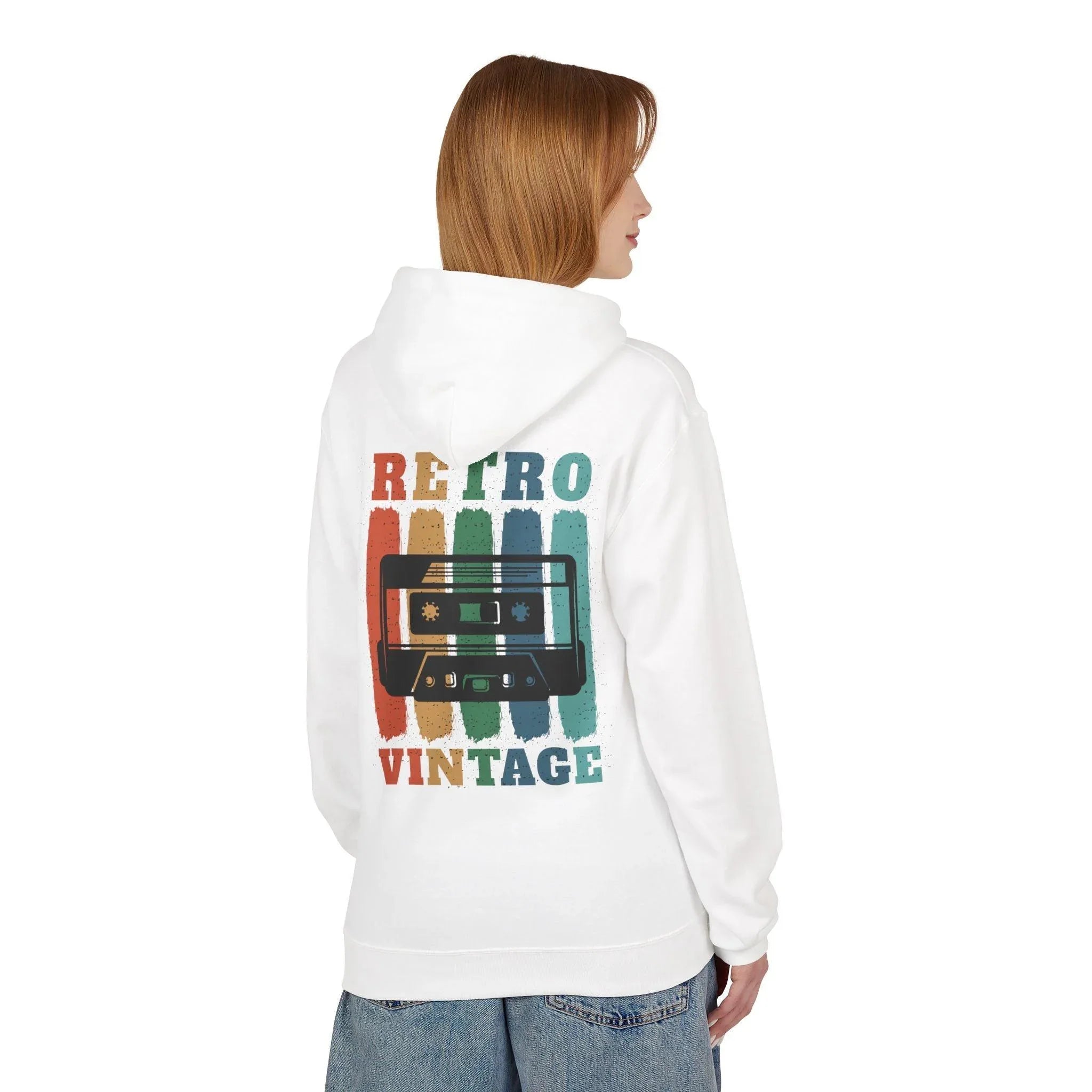 Cozy Retro Vibes: Premium Vintage Cassette Fleece Hoodie