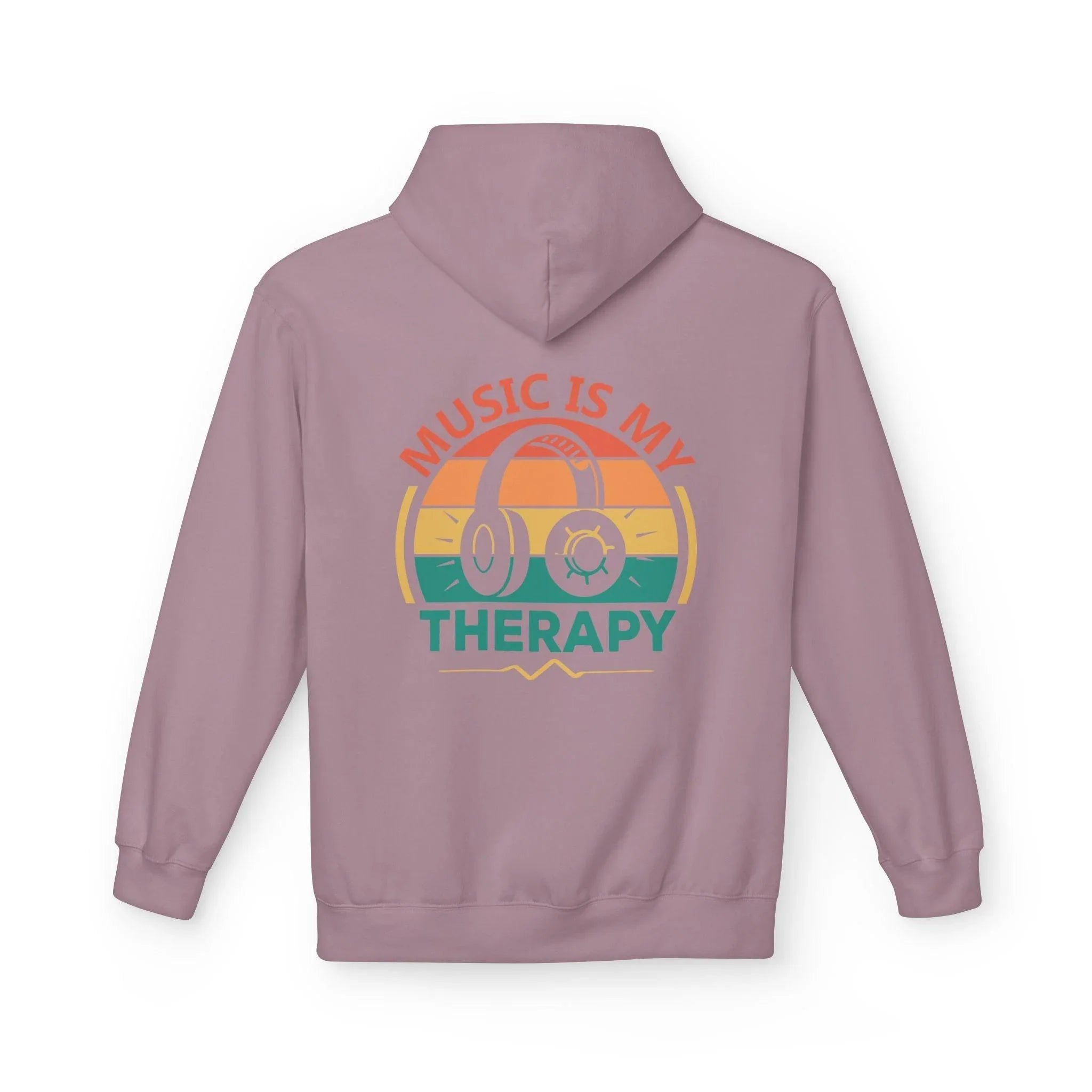Cozy "Music Is My Therapy" Fleece Hoodie for Ultimate Comfort and Style