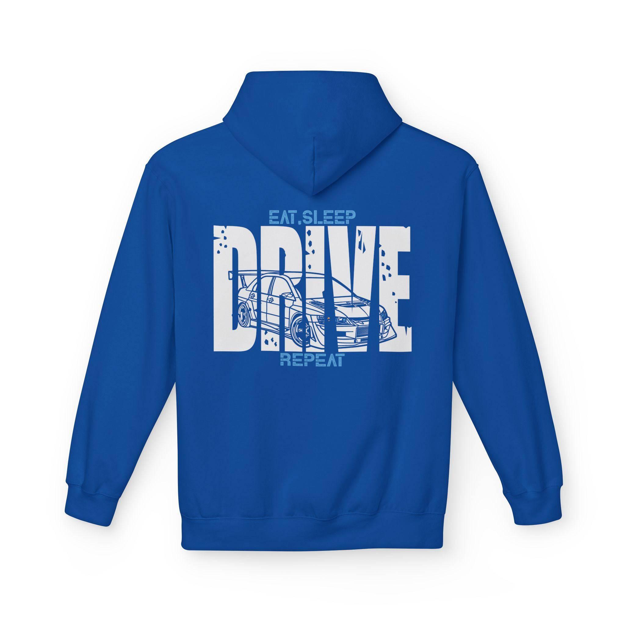 Widebody Mitsubishi Evo 9 DRIVE Fleece Hoodie for Automotive Enthusiasts