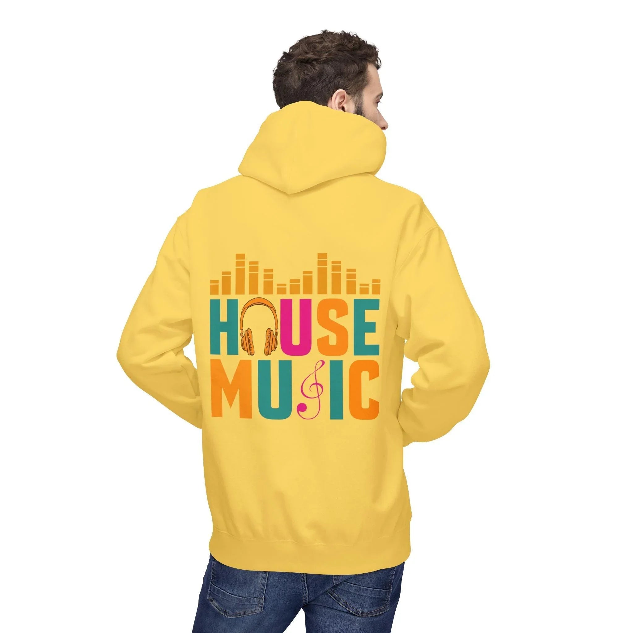 House Music Vibes Fleece Hoodie - Stylish Comfort for Music Lovers