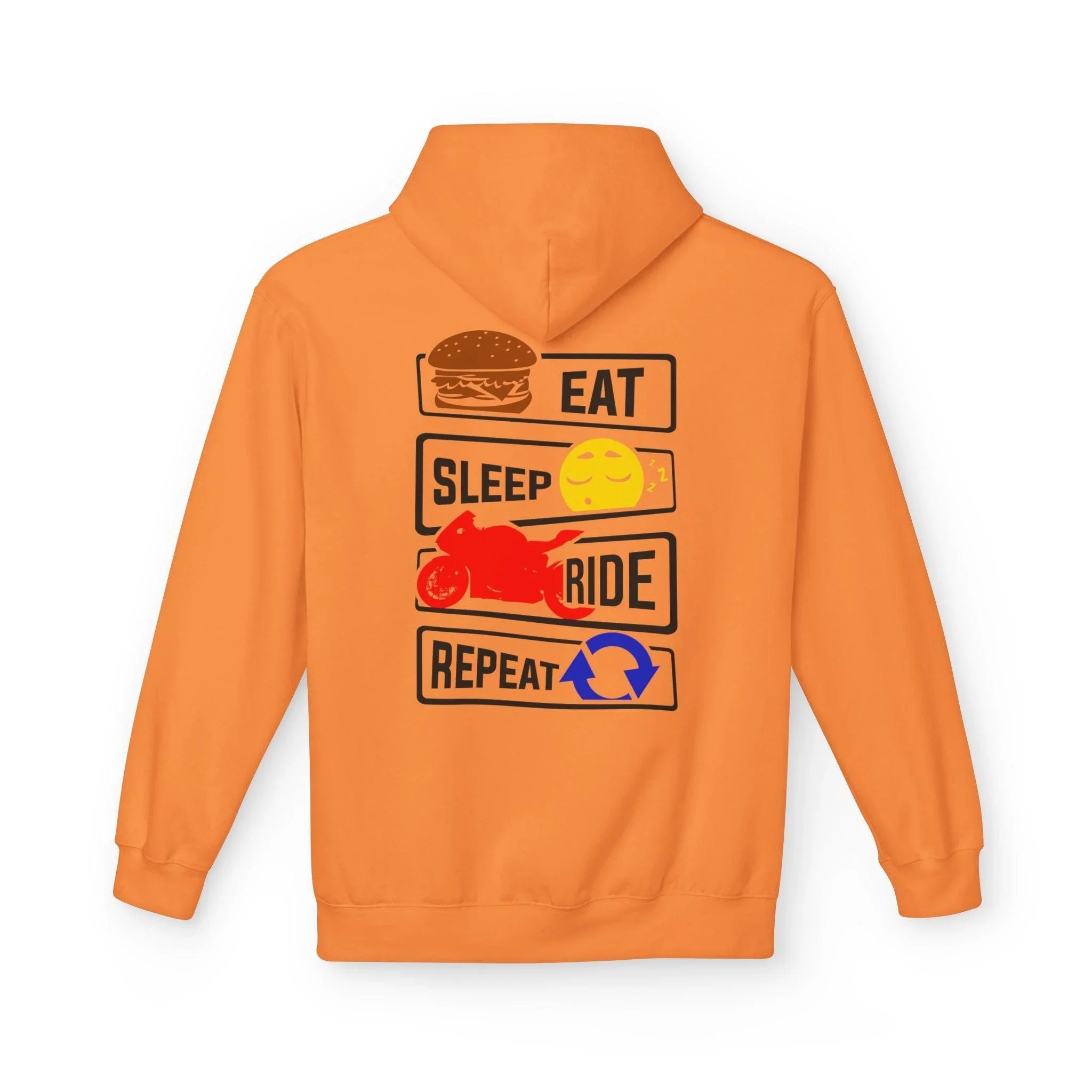Ride in Style: Eat, Sleep, Repeat Premium Fleece Hoodie