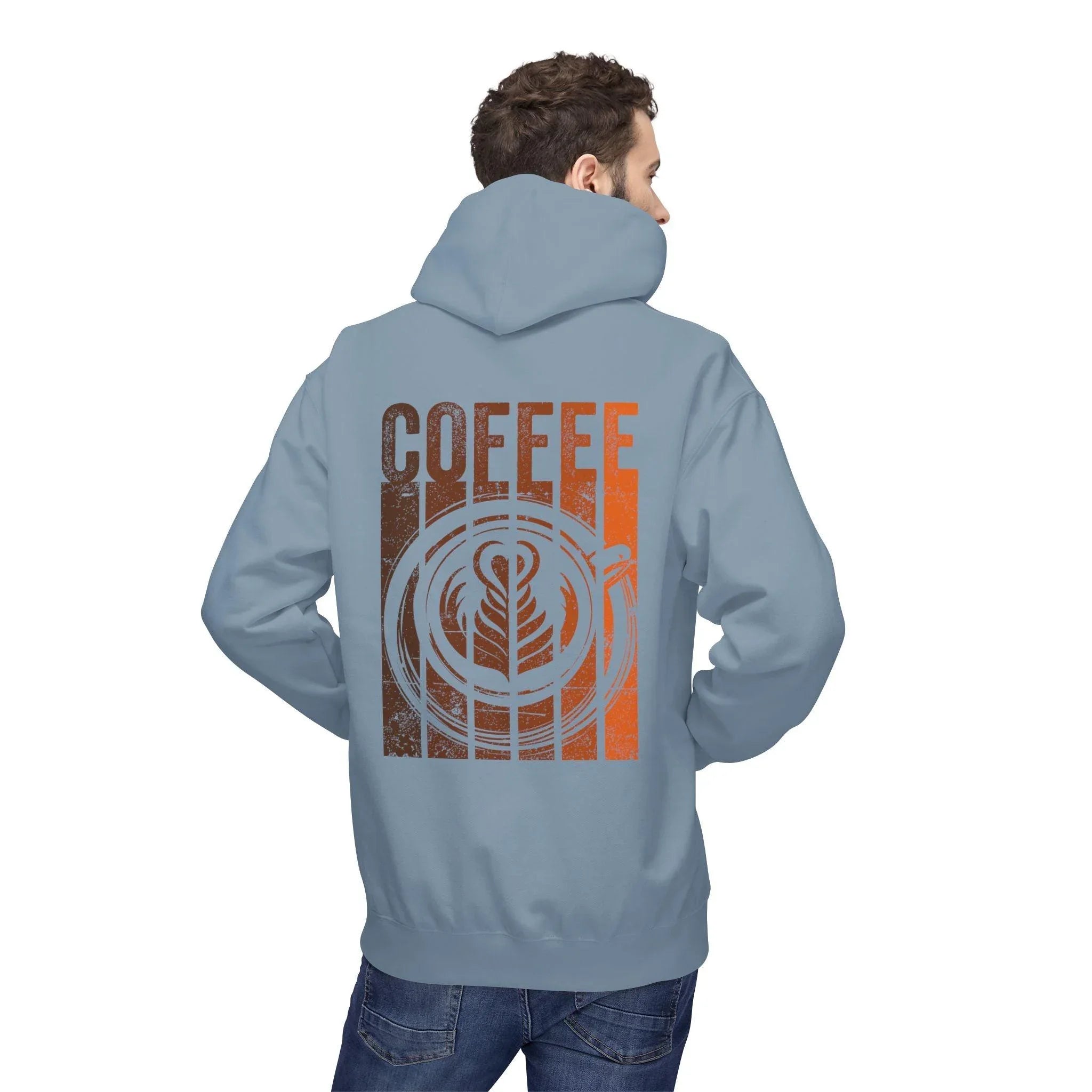 Chic Designer Coffee Fleece Pullover Hoodie for Ultimate Comfort