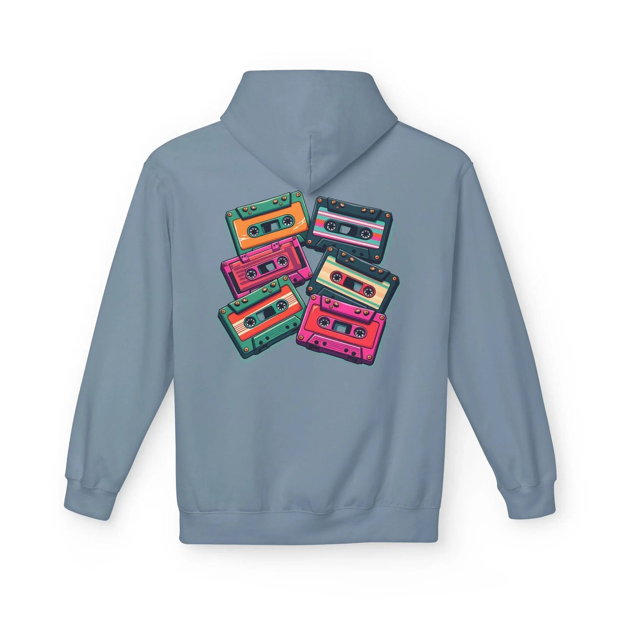 Nostalgic Cassette Tapes Cozy Fleece Hoodie for Ultimate Comfort