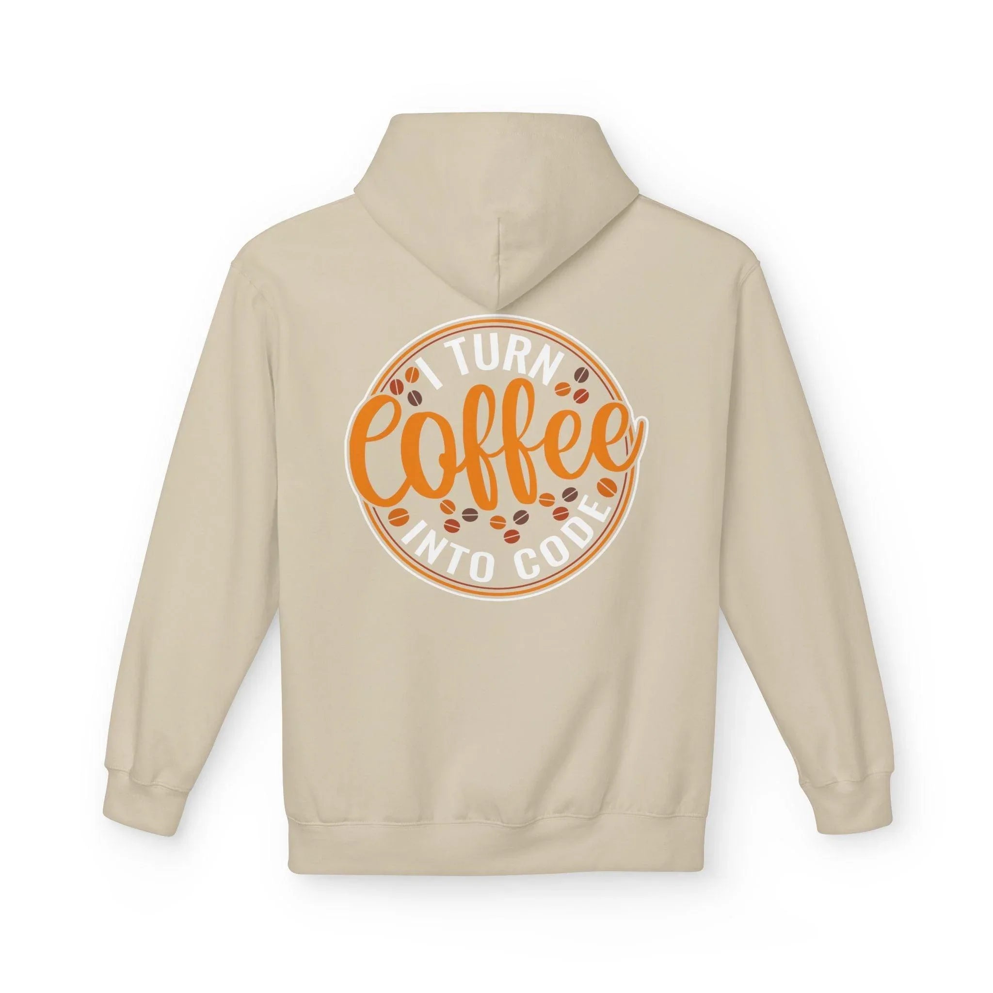 "I Turn Coffee Into Code" Cozy Hoodie for Coders and Tech Lovers