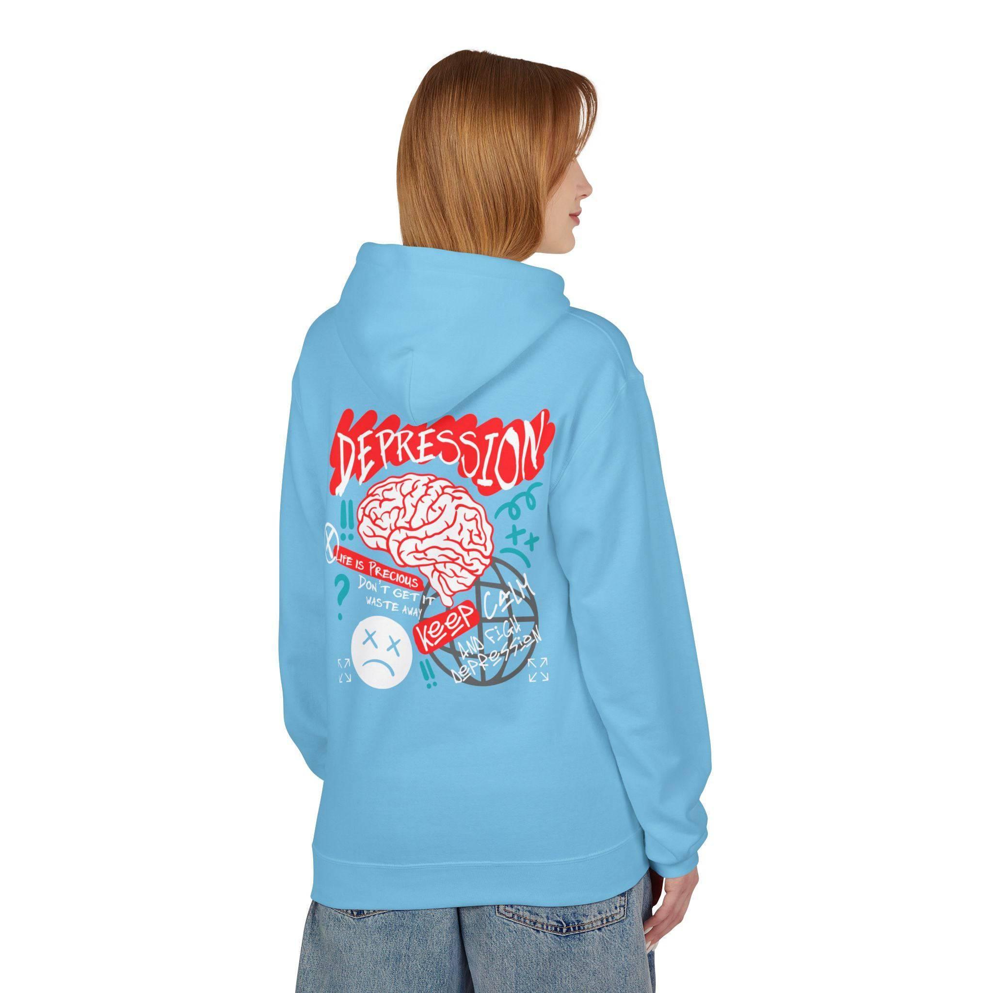 Empower Your Style: Fight Depression Fleece Hoodie for Ultimate Comfort
