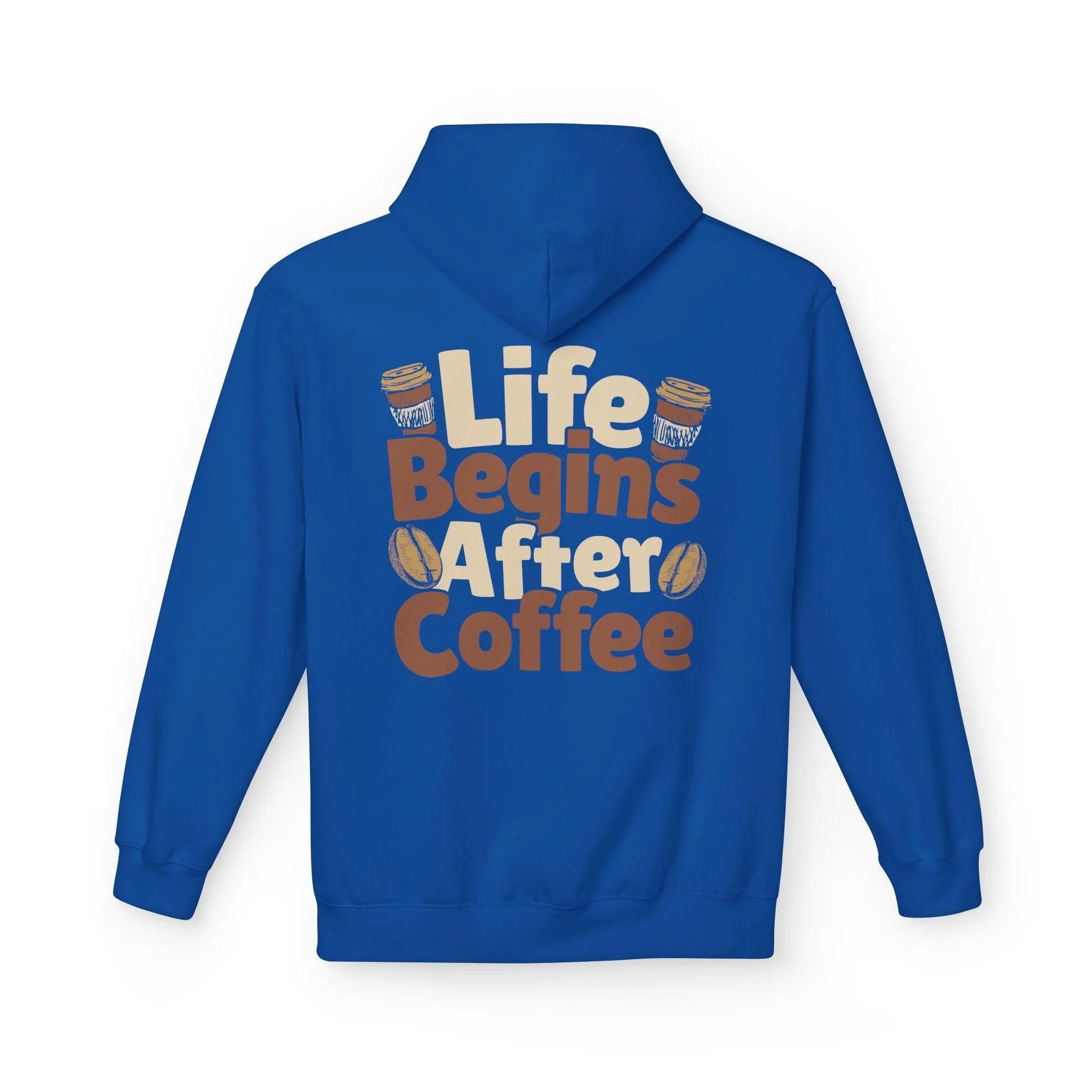 Cozy Life Begins After Coffee Fleece Pullover Hoodie