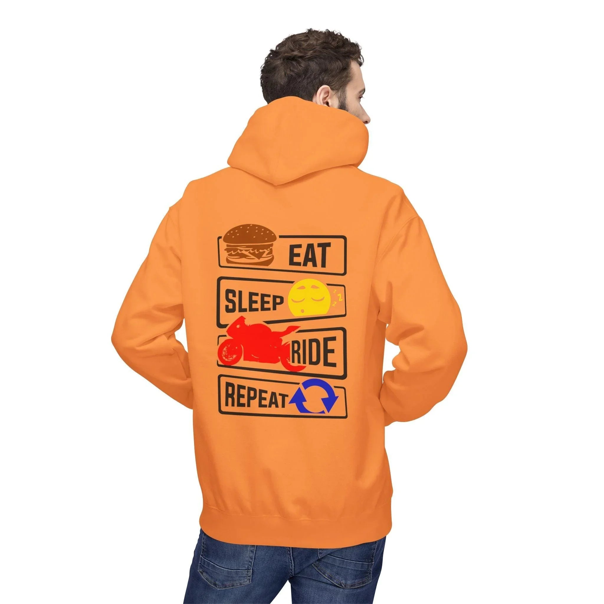Ride in Style: Eat, Sleep, Repeat Premium Fleece Hoodie