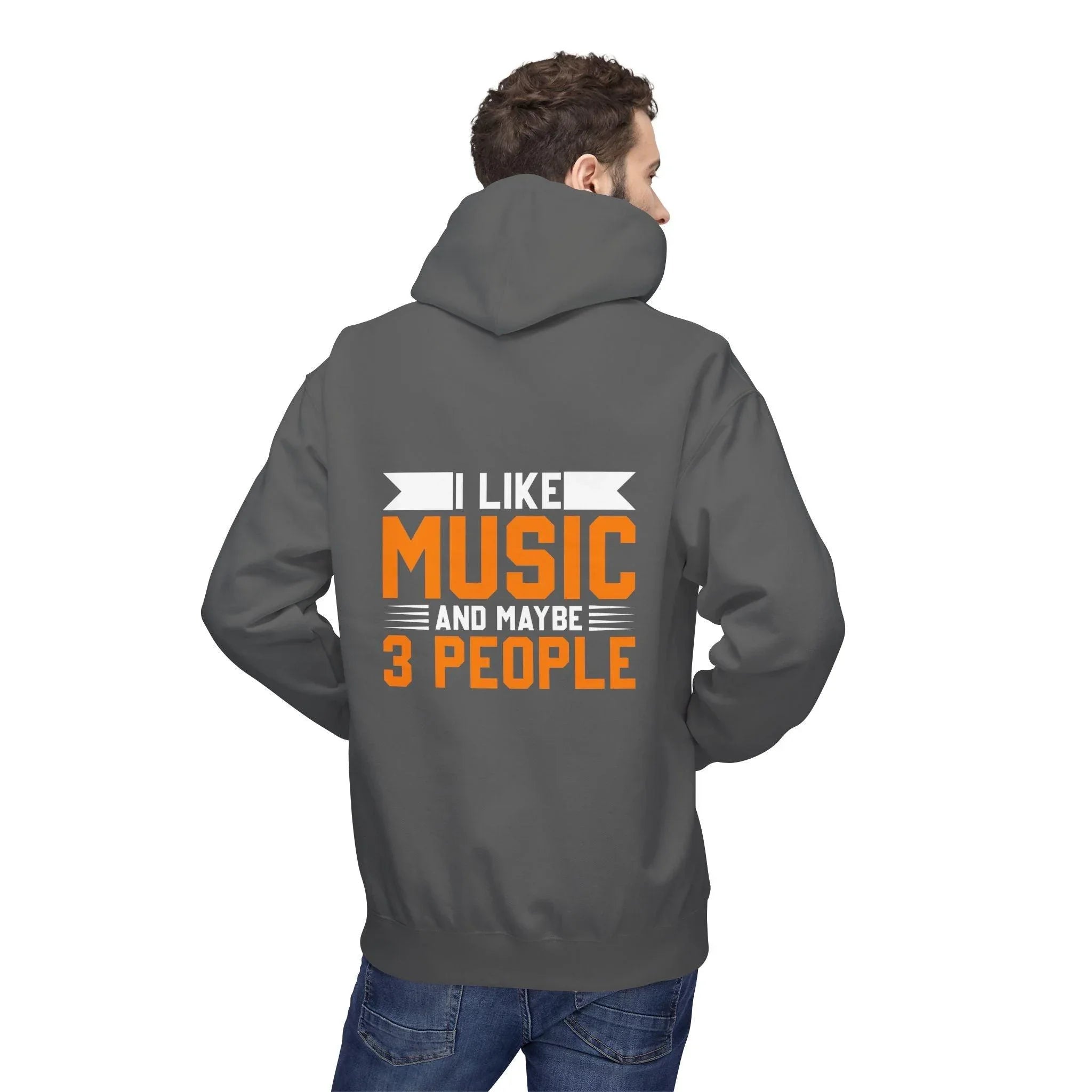 Cozy Up with the "I Love Music & My 3 People" Fleece Hoodie