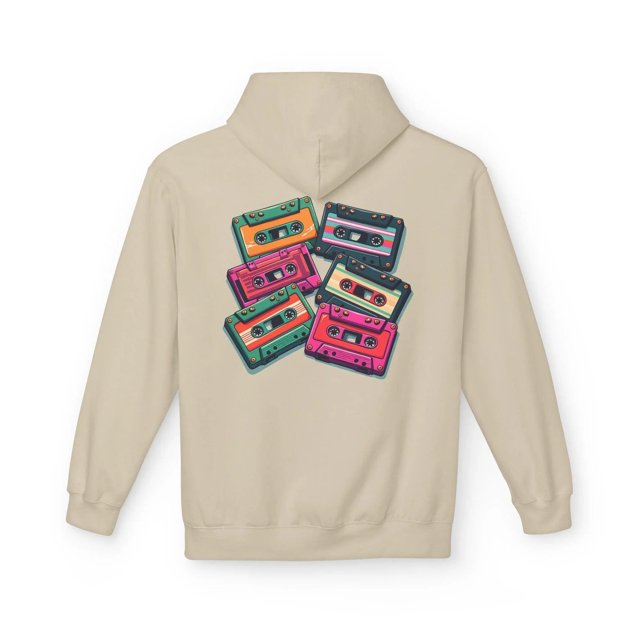 Nostalgic Cassette Tapes Cozy Fleece Hoodie for Ultimate Comfort