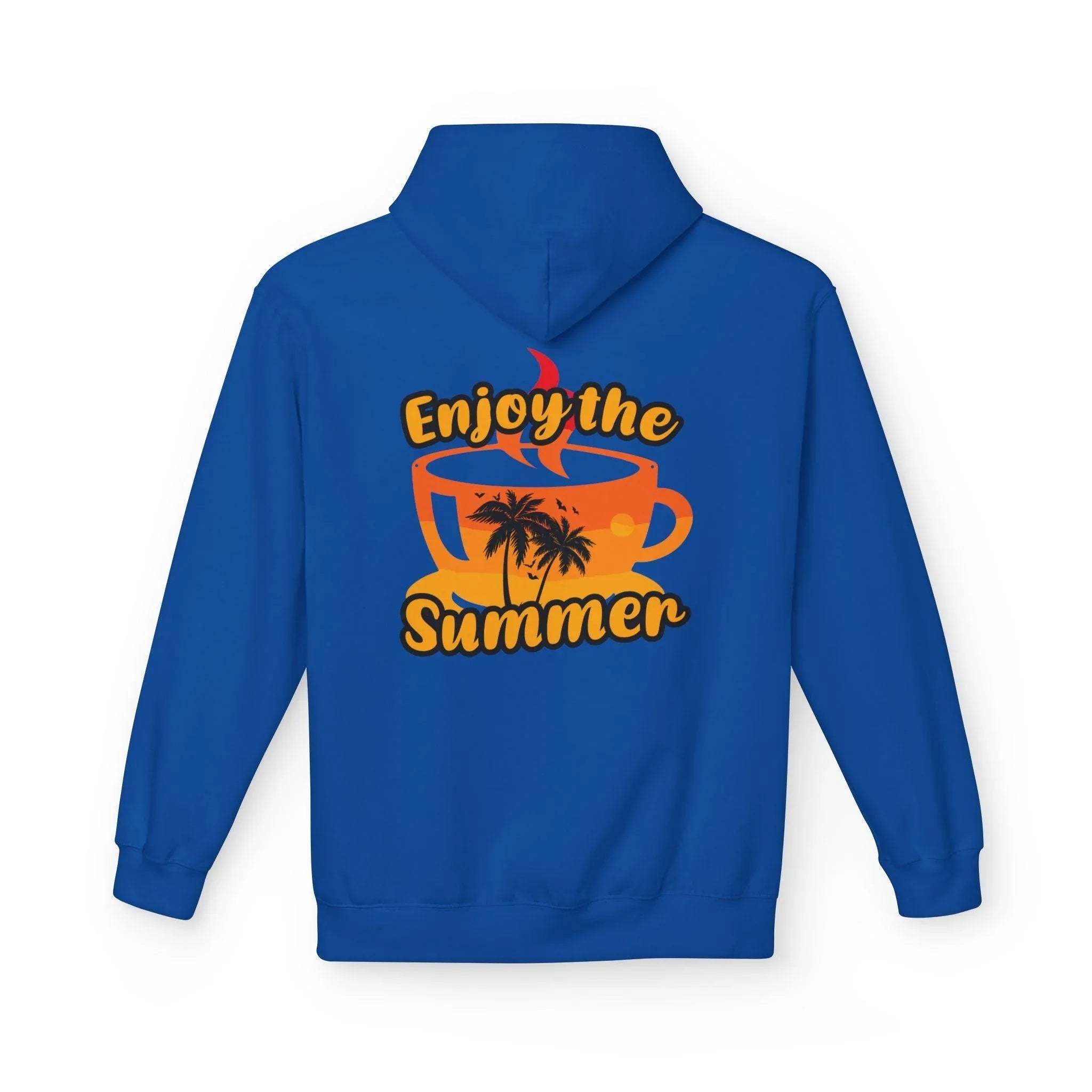 Cozy "Summer Vibes" Coffee Fleece Hoodie for Ultimate Comfort and Style
