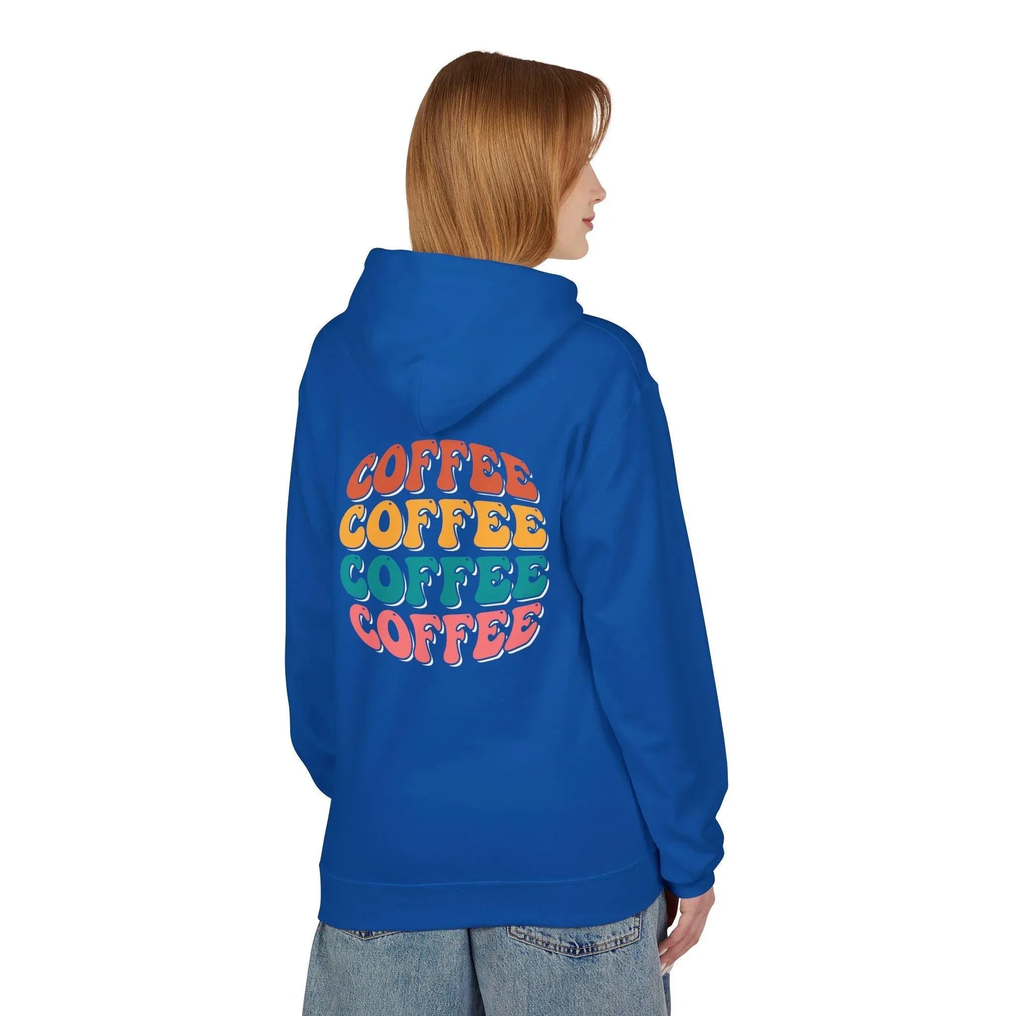 Cozy Chic Groovy Coffee Fleece Hoodie for Ultimate Comfort