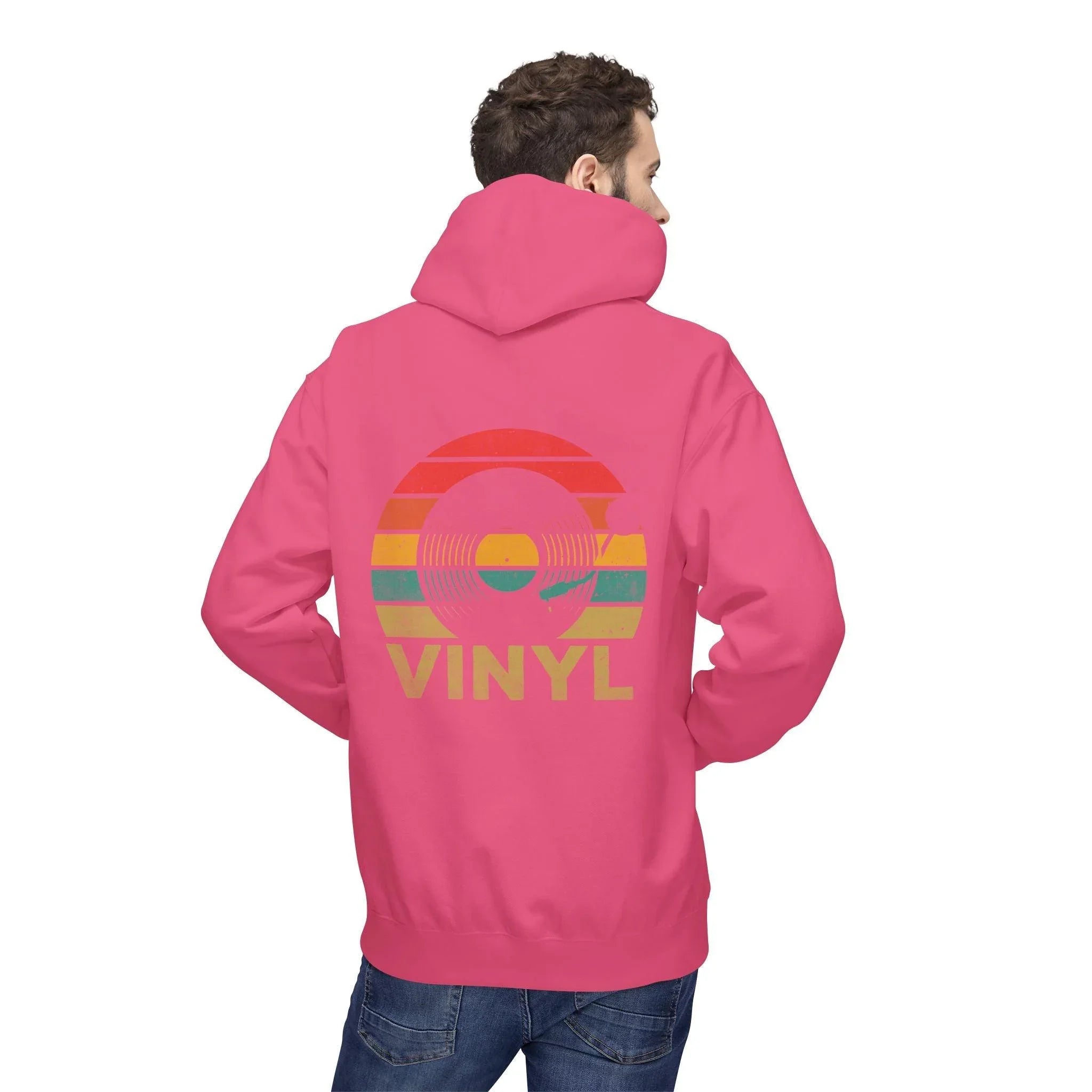 Cozy Vintage Music Vinyl Fleece Hoodie for Ultimate Style and Comfort