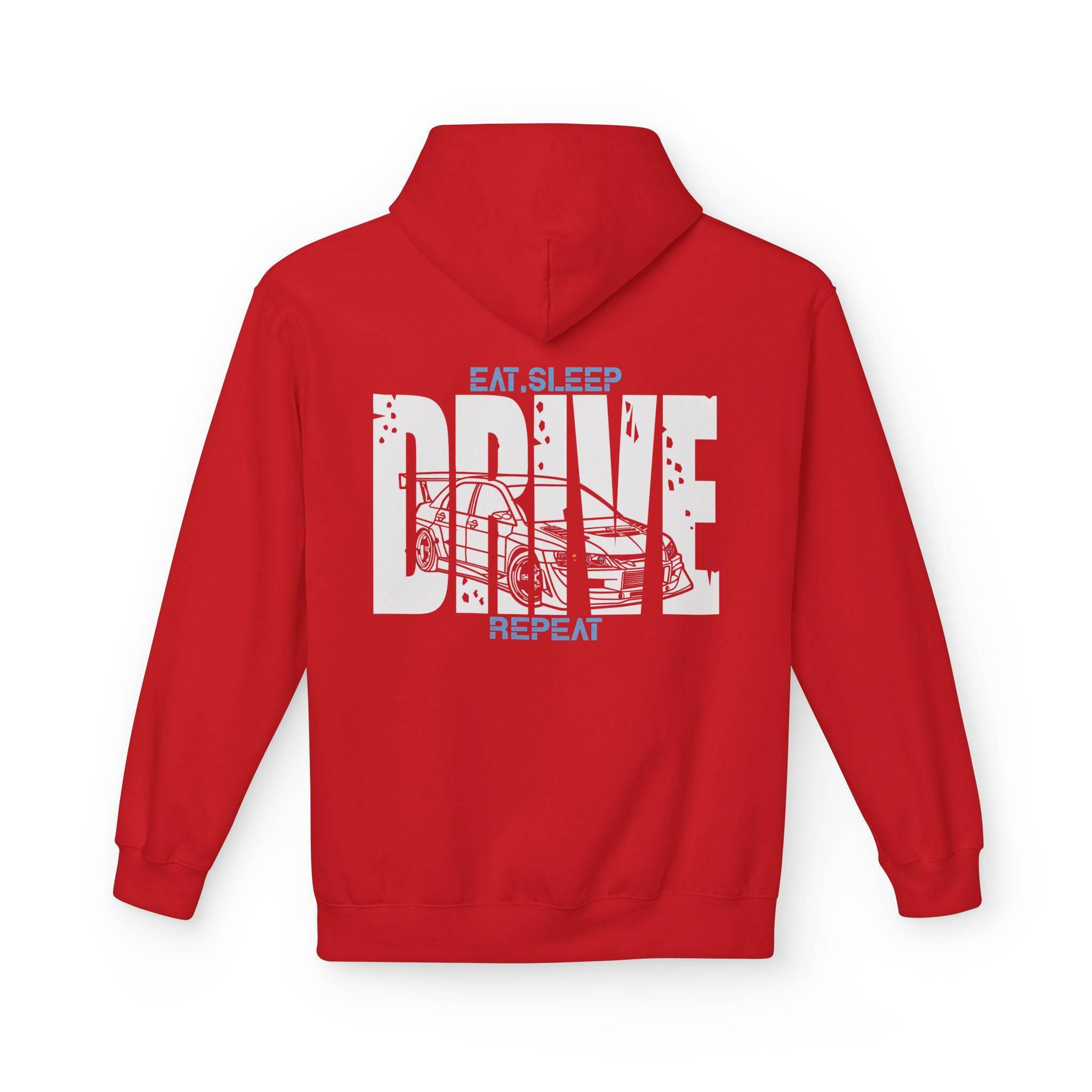 Widebody Mitsubishi Evo 9 DRIVE Fleece Hoodie for Automotive Enthusiasts