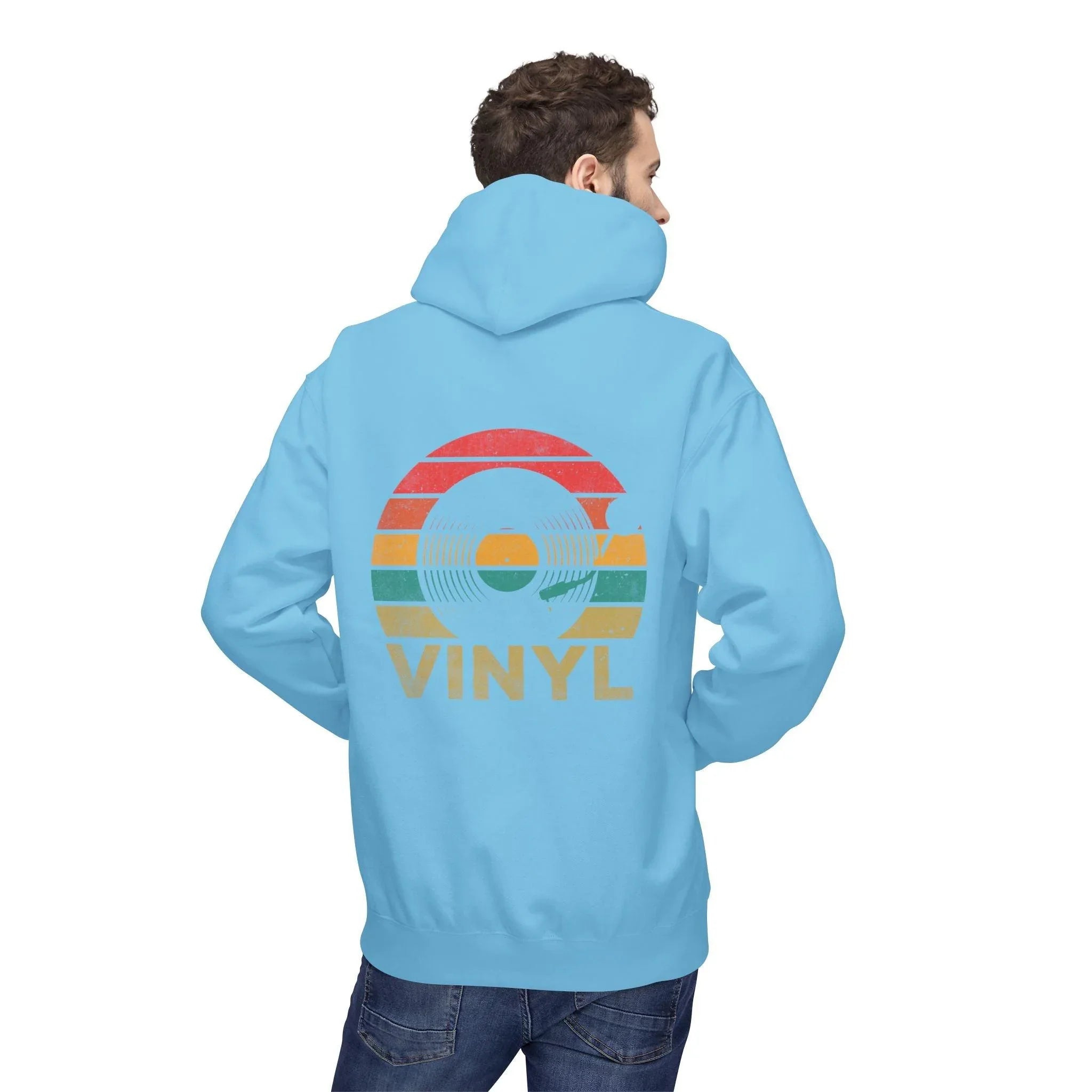 Cozy Vintage Music Vinyl Fleece Hoodie for Ultimate Style and Comfort