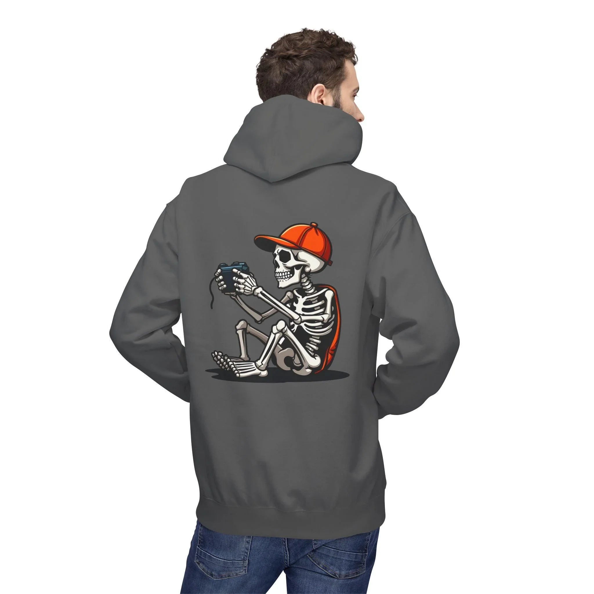 Ultimate Skeleton Gamer Fleece Pullover Hoodie for Comfort and Style