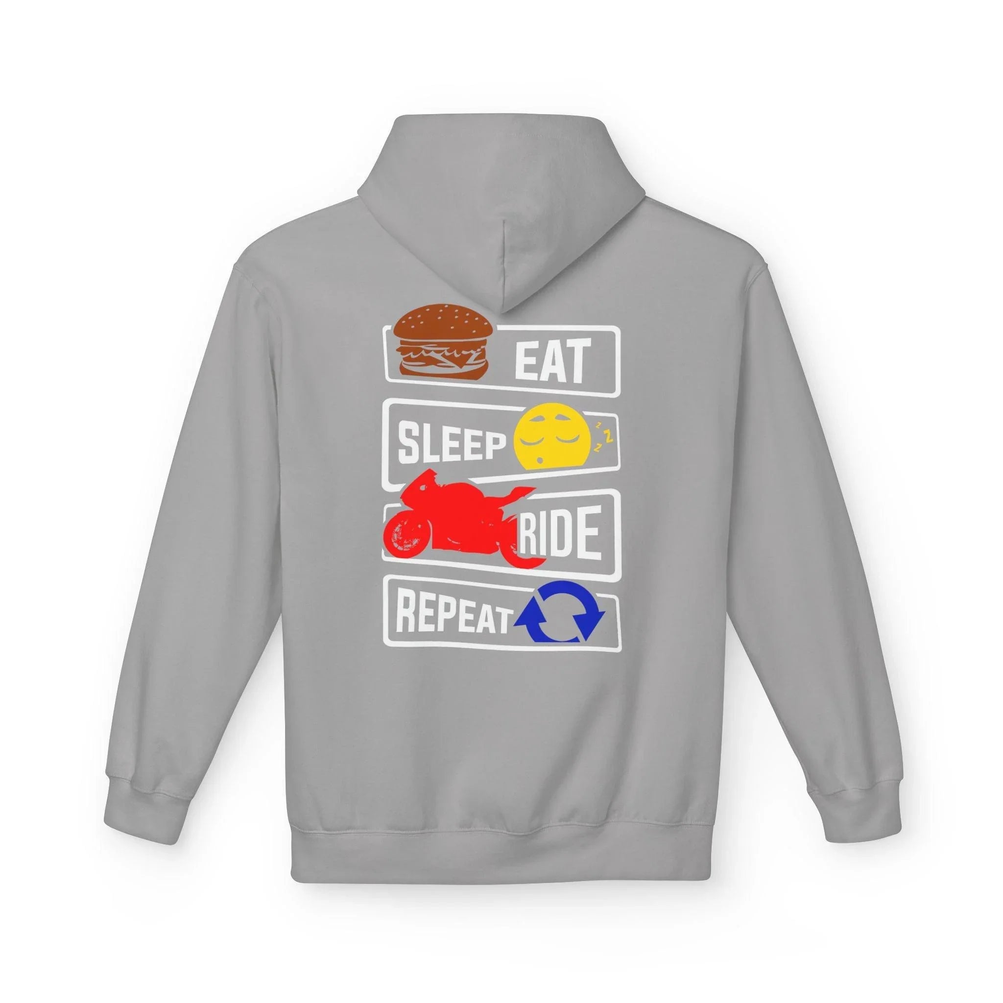 Ride in Style: Eat, Sleep, Repeat Premium Fleece Hoodie