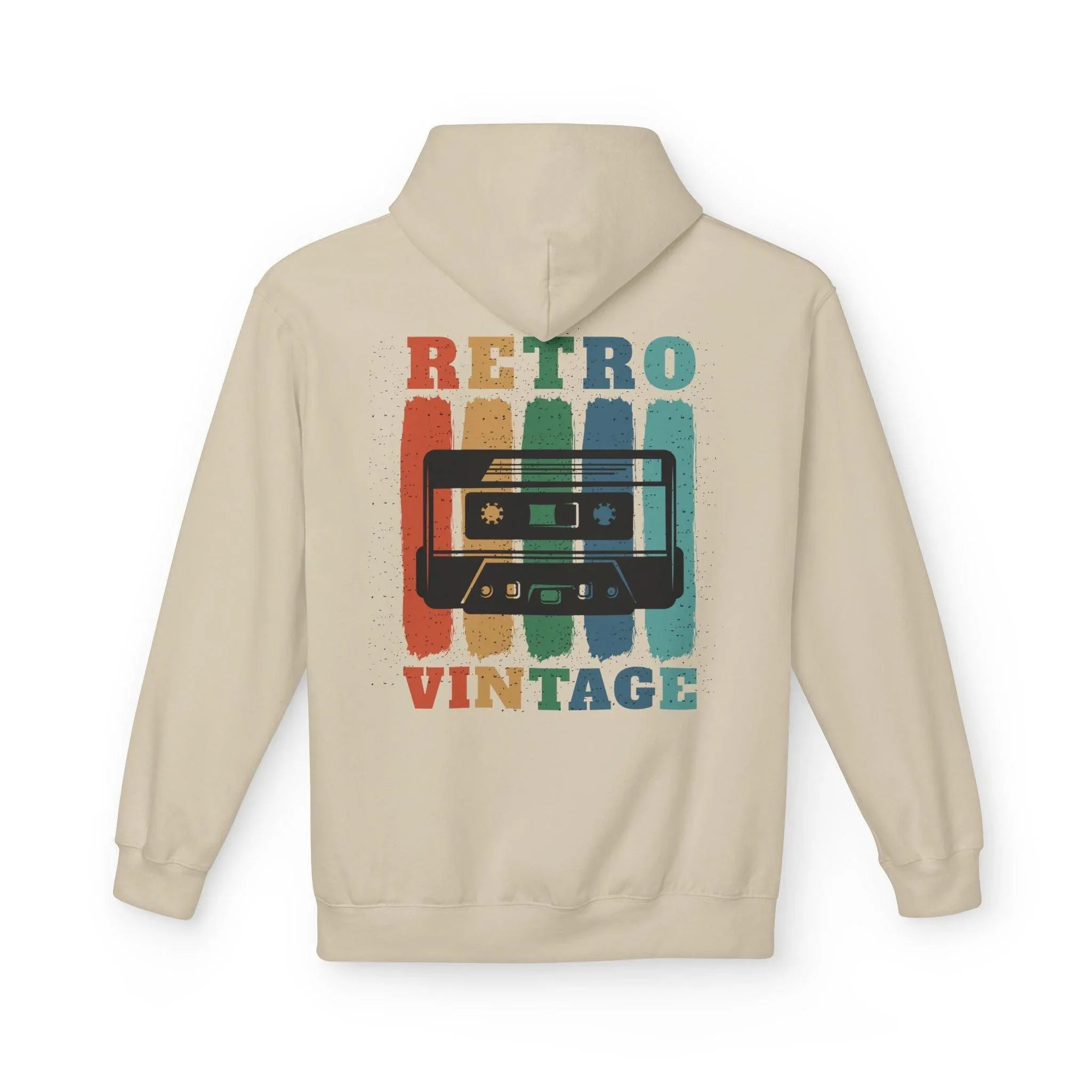 Cozy Retro Vibes: Premium Vintage Cassette Fleece Hoodie