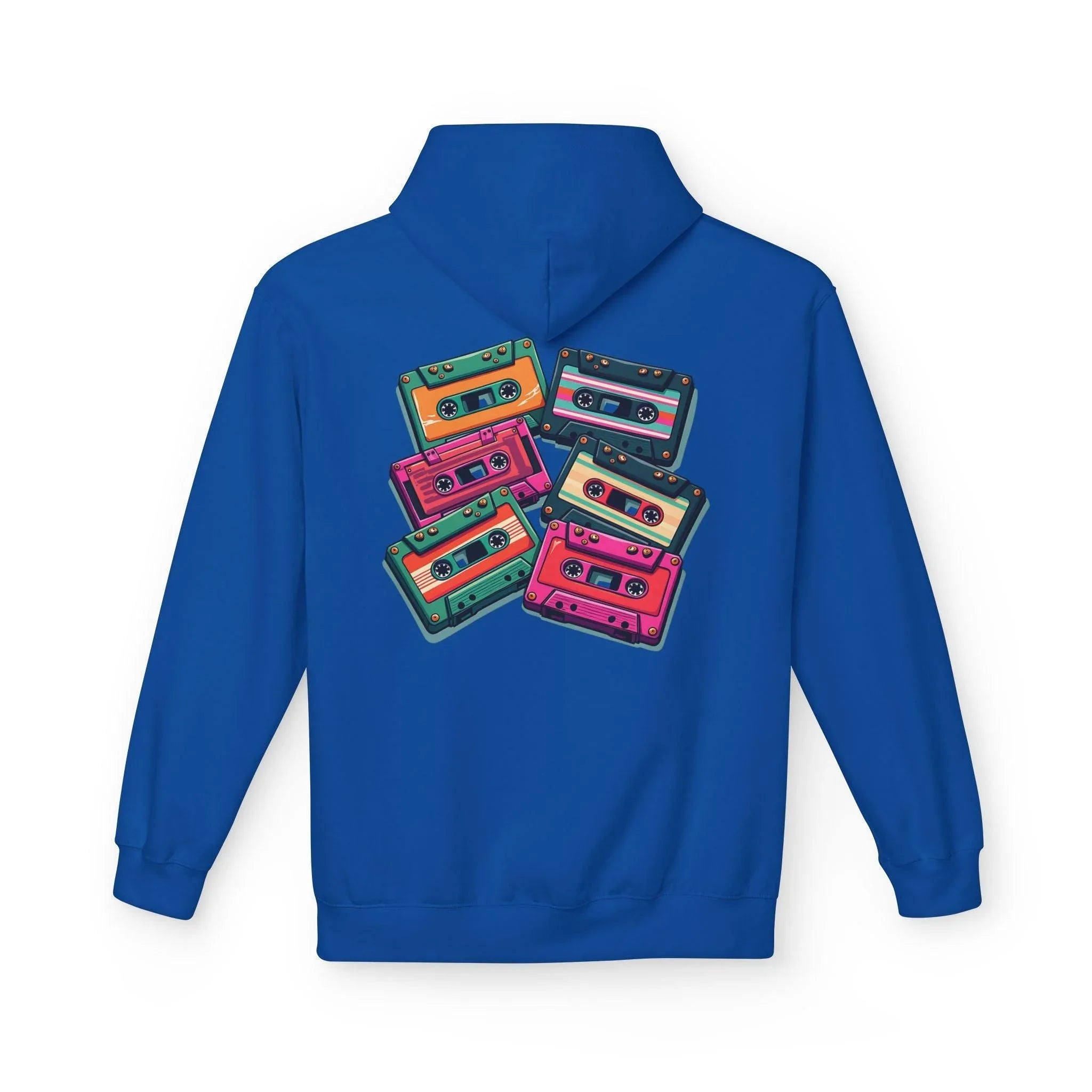 Nostalgic Cassette Tapes Cozy Fleece Hoodie for Ultimate Comfort