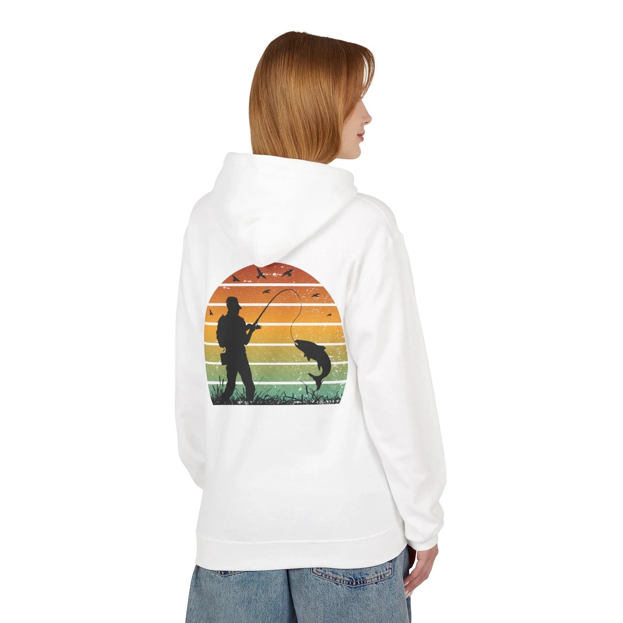 Ultimate Retro Fishing Fleece Hoodie for Comfort and Style