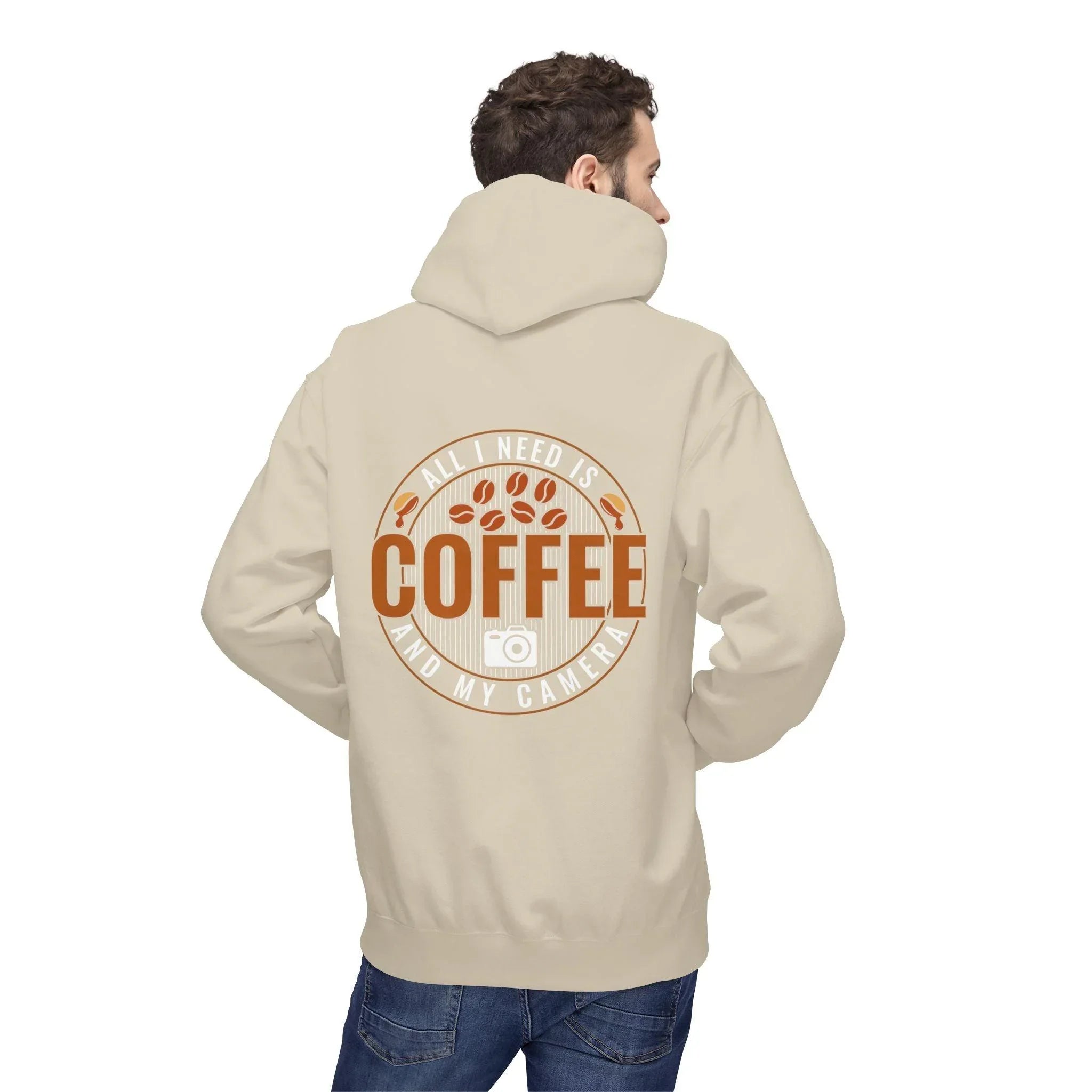 Cozy Photographer's Dream: 'All I Need is My Coffee' Fleece Hoodie