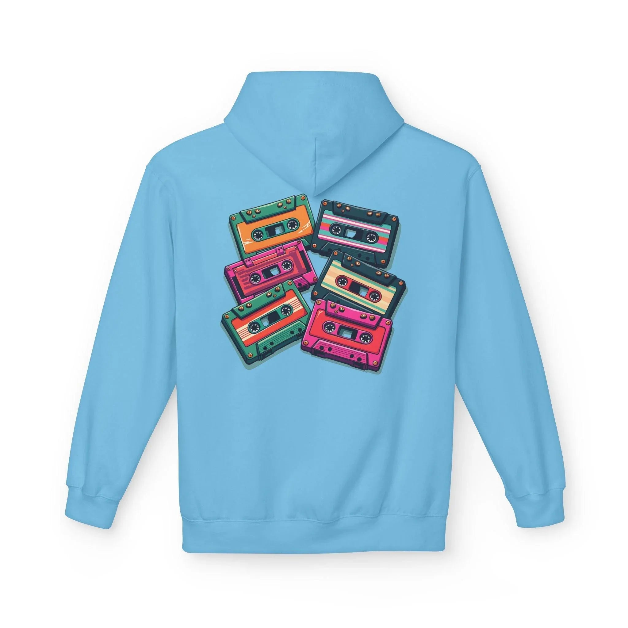 Nostalgic Cassette Tapes Cozy Fleece Hoodie for Ultimate Comfort