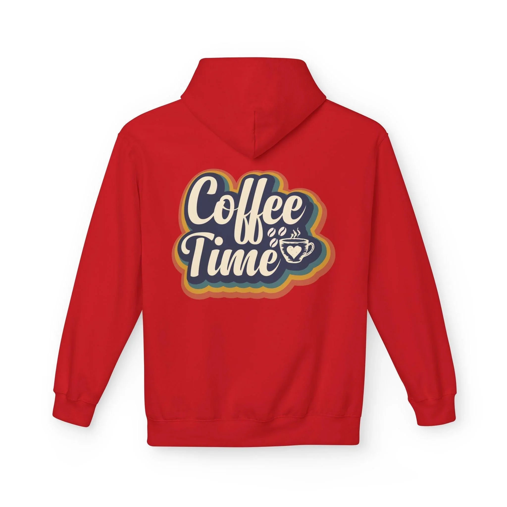 Cozy 'Coffee Time' Fleece Hoodie for Trendy Style and Comfort